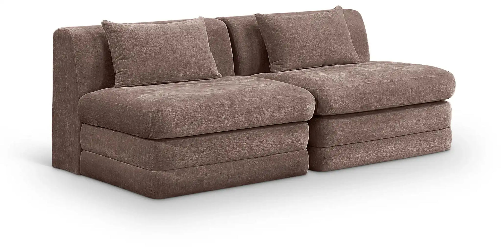 Stellar - 2 Piece 76" Upholstered Modular Armless Loveseat - Best Buy Furniture