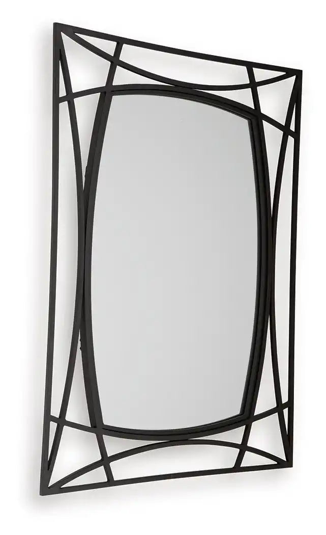 Freenville - Accent Mirror - Black - Best Buy Furniture