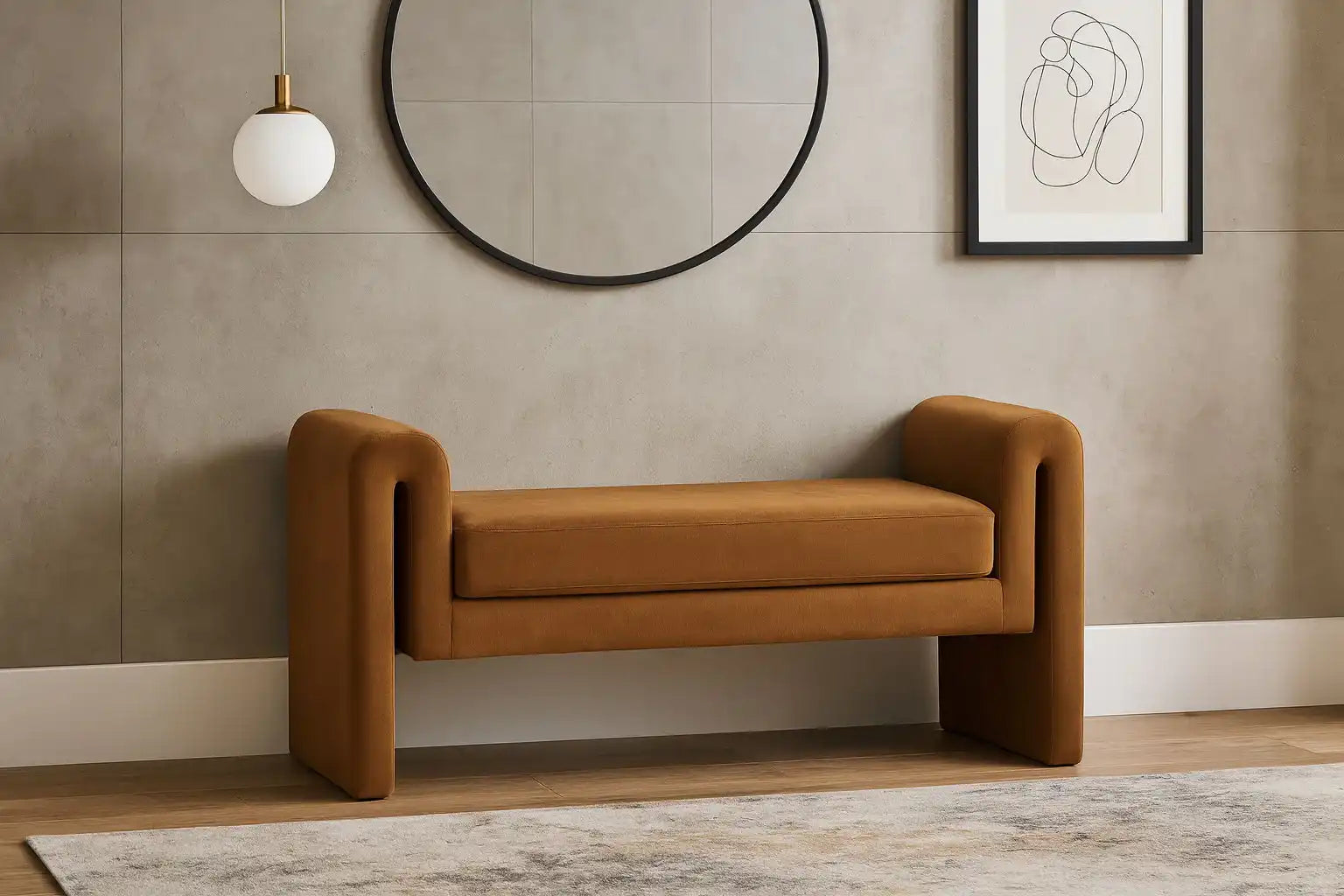 Sloan - Velvet Bench