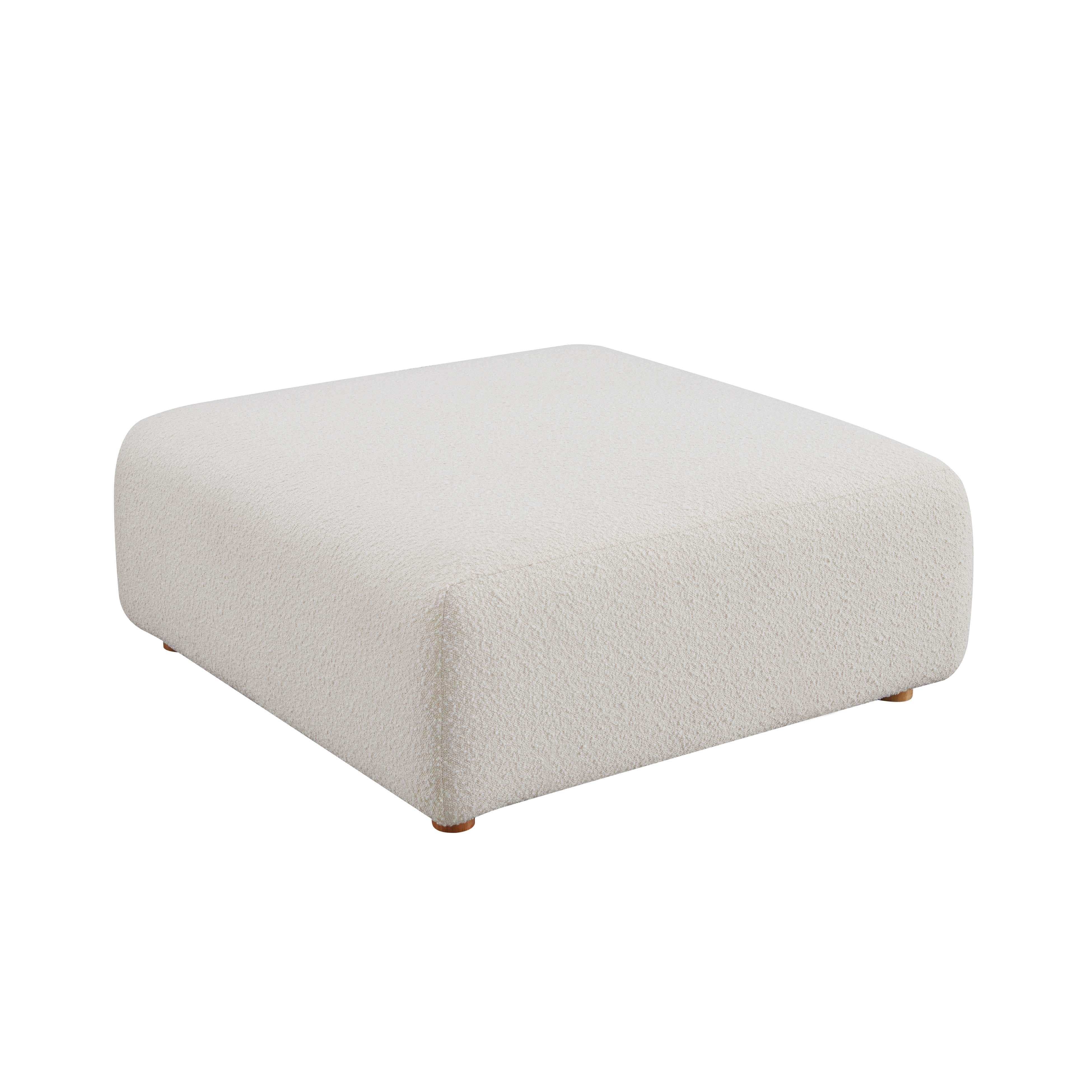 Hangover - Boucle Ottoman - Cream - Best Buy Furniture