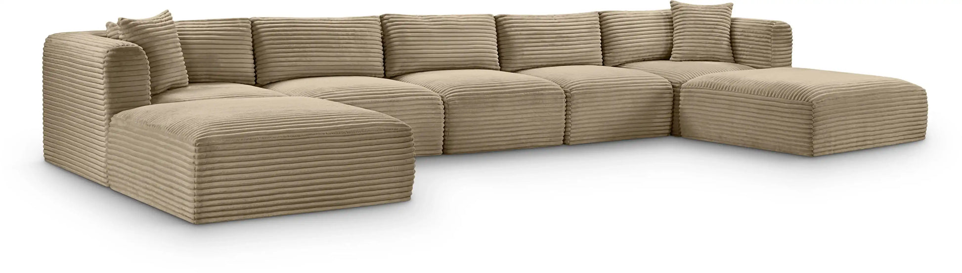 Shaggy - Fabric 7 Piece Modular Sectional With 2 Ottomans - Best Buy Furniture