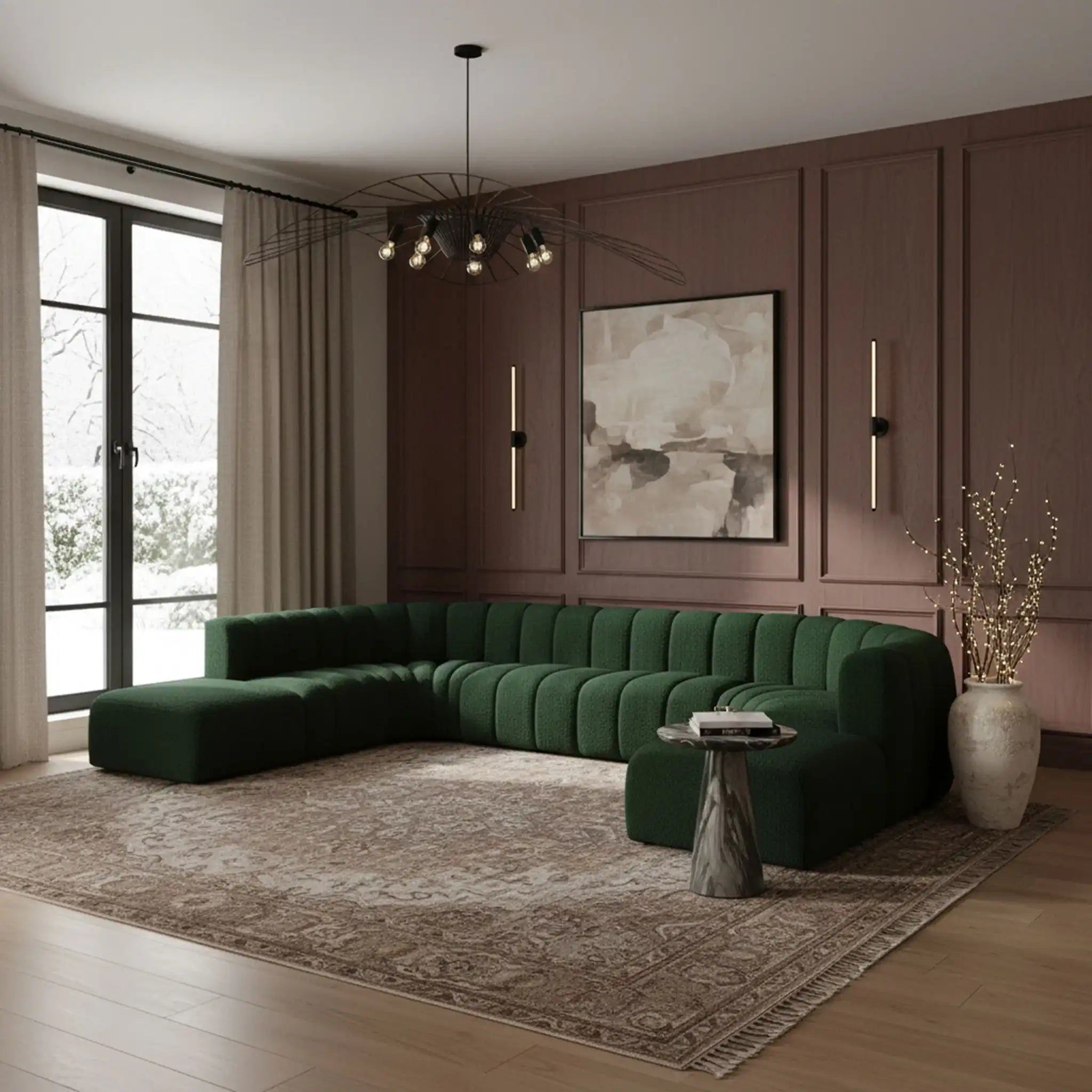 Arc - Boucle Fabric Modular Sectional