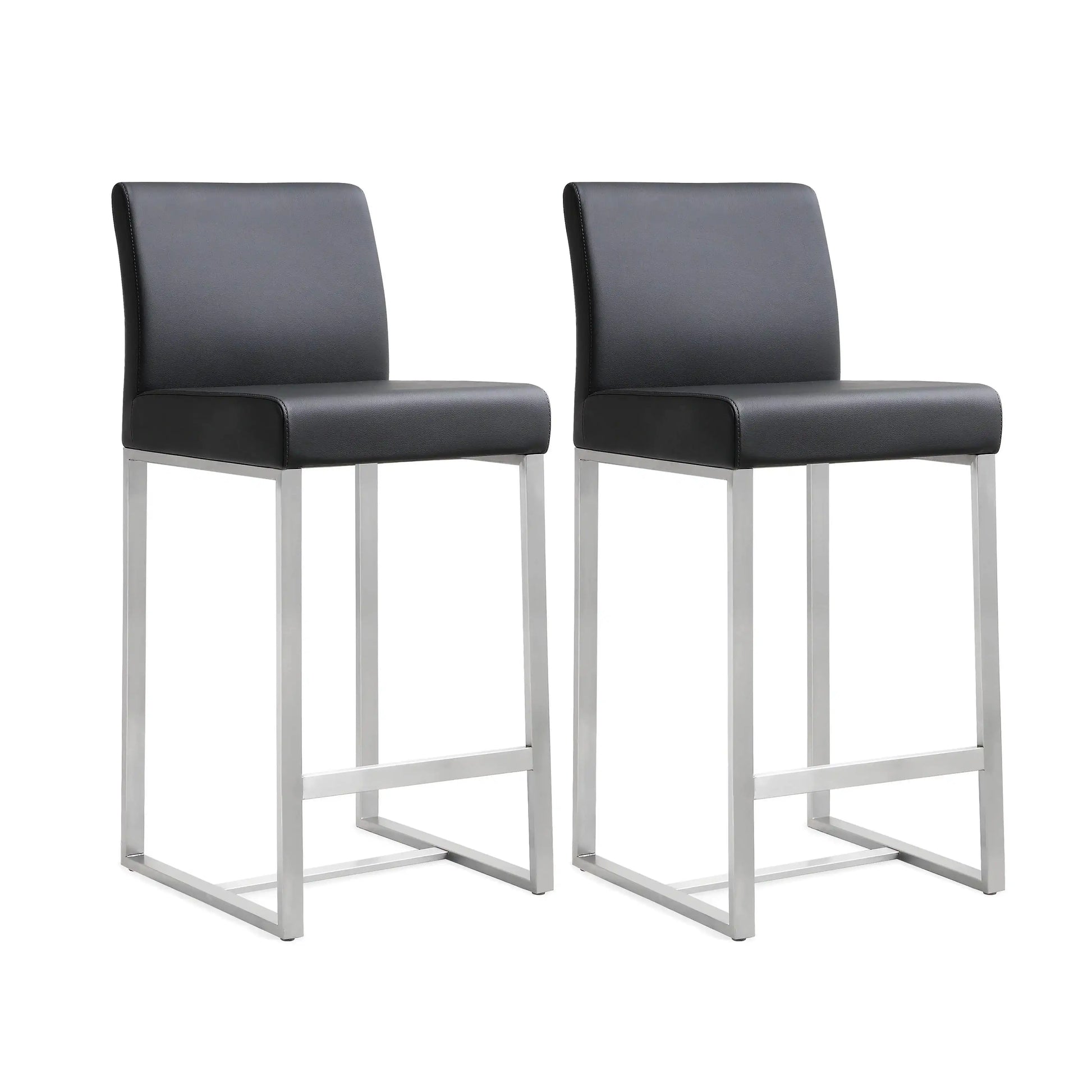 Denmark - Stainless Steel Counter Stool (Set of 2) - Best Buy Furniture