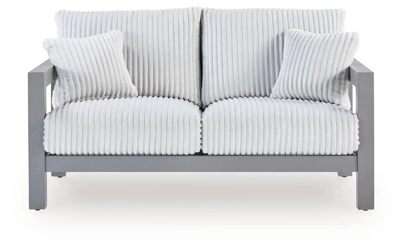Hurley Park - Loveseat With Cushion - Gray - Best Buy Furniture