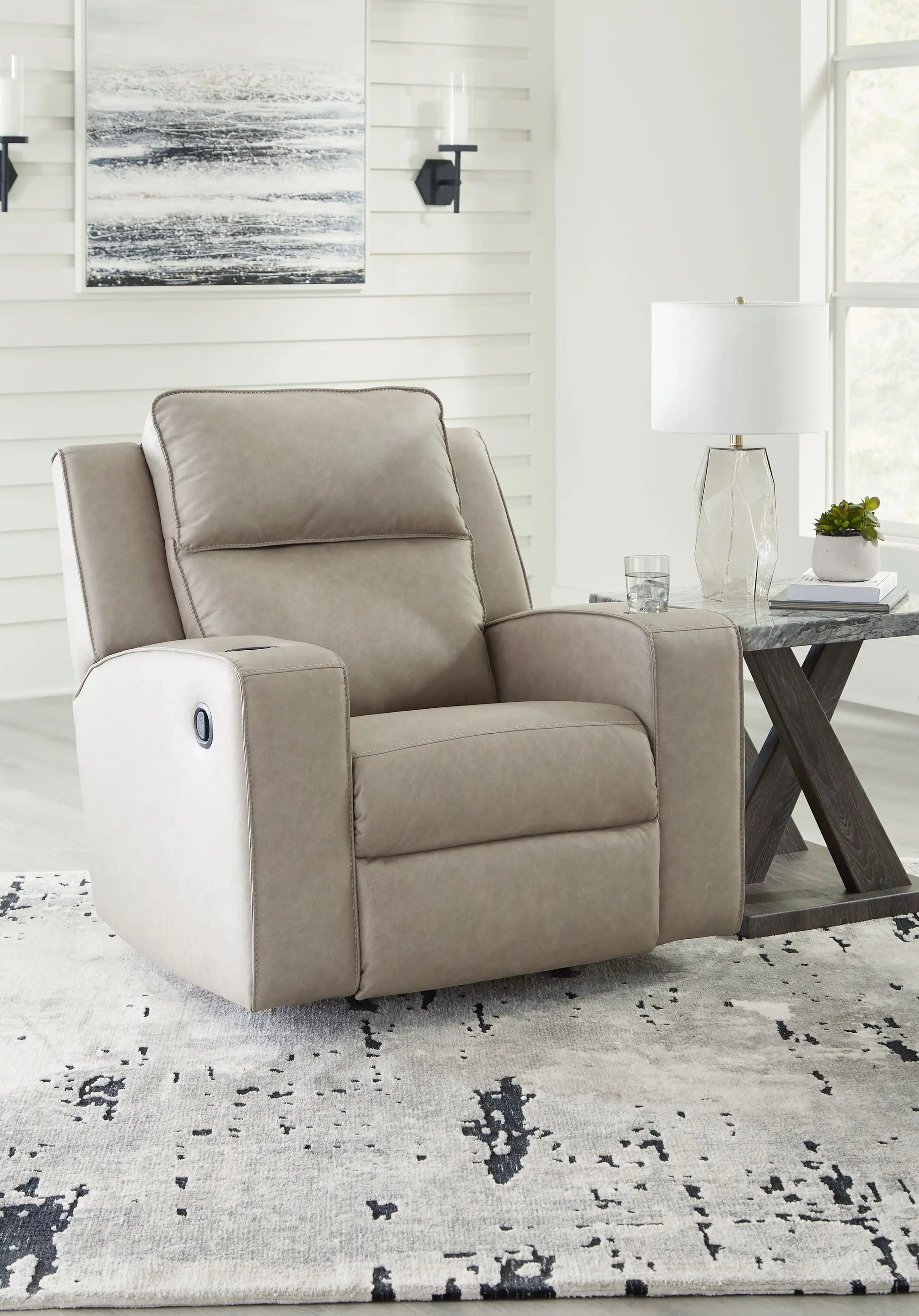Lavenhorne - Rocker Recliner - Pebble - Best Buy Furniture
