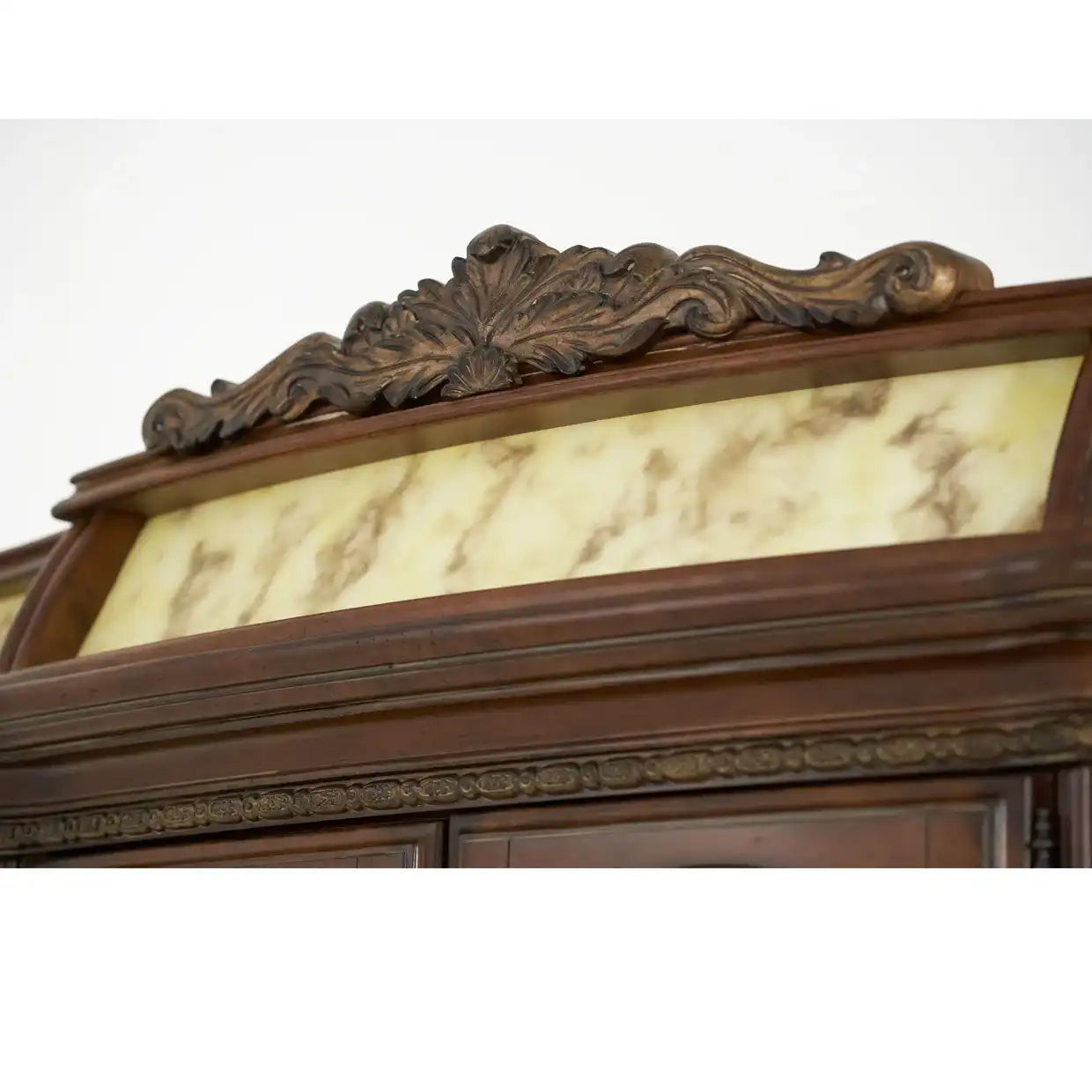 Villa Valencia - China Buffet With Lighted Top - Classic Chestnut - Best Buy Furniture