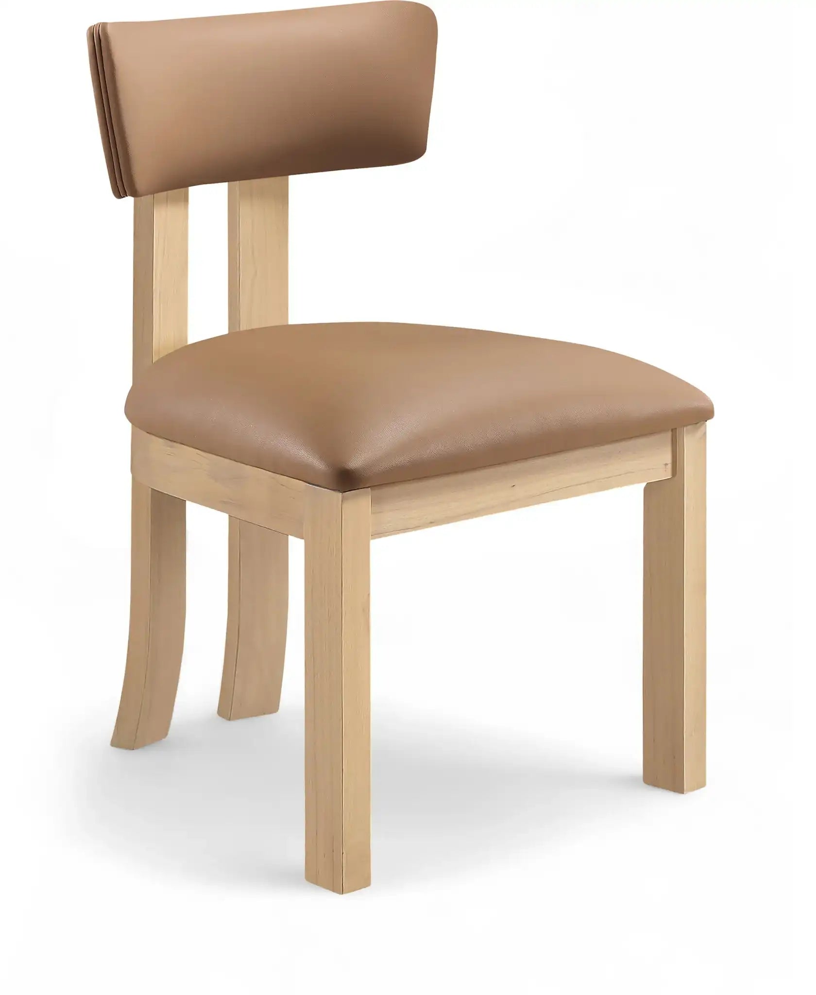 Lavrin - Vegan Leather Dining Side Chair (Set of 2) - Natural Base - Best Buy Furniture