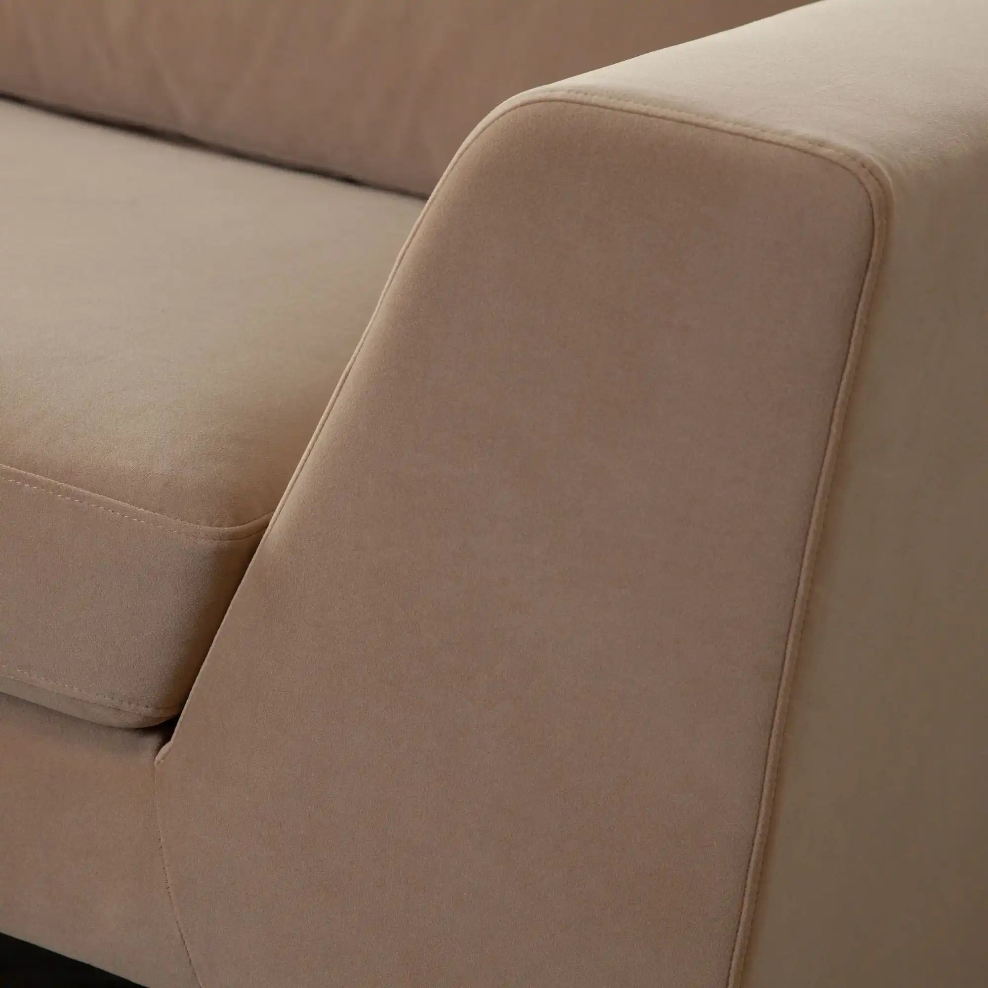 Rift Camel Performance Velvet Sofa - Best Buy Furniture