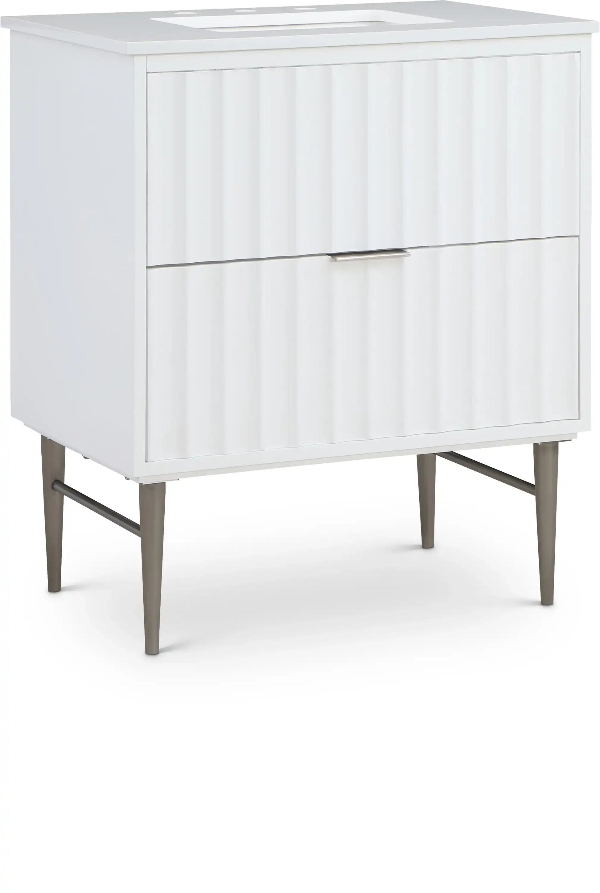 Modernist - Bathroom Vanity With Chrome Legs - Best Buy Furniture