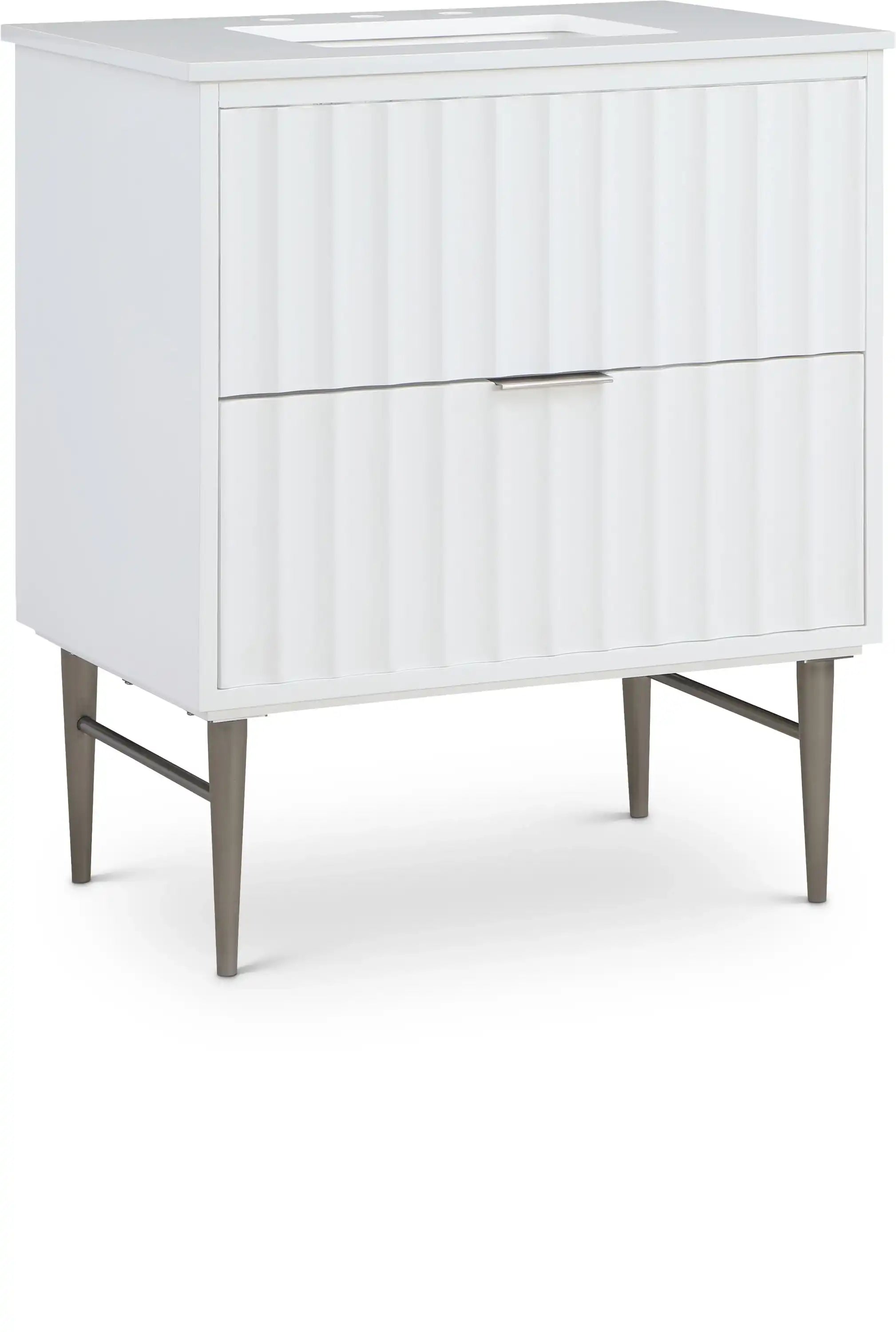 Modernist - Bathroom Vanity With Chrome Legs - Best Buy Furniture