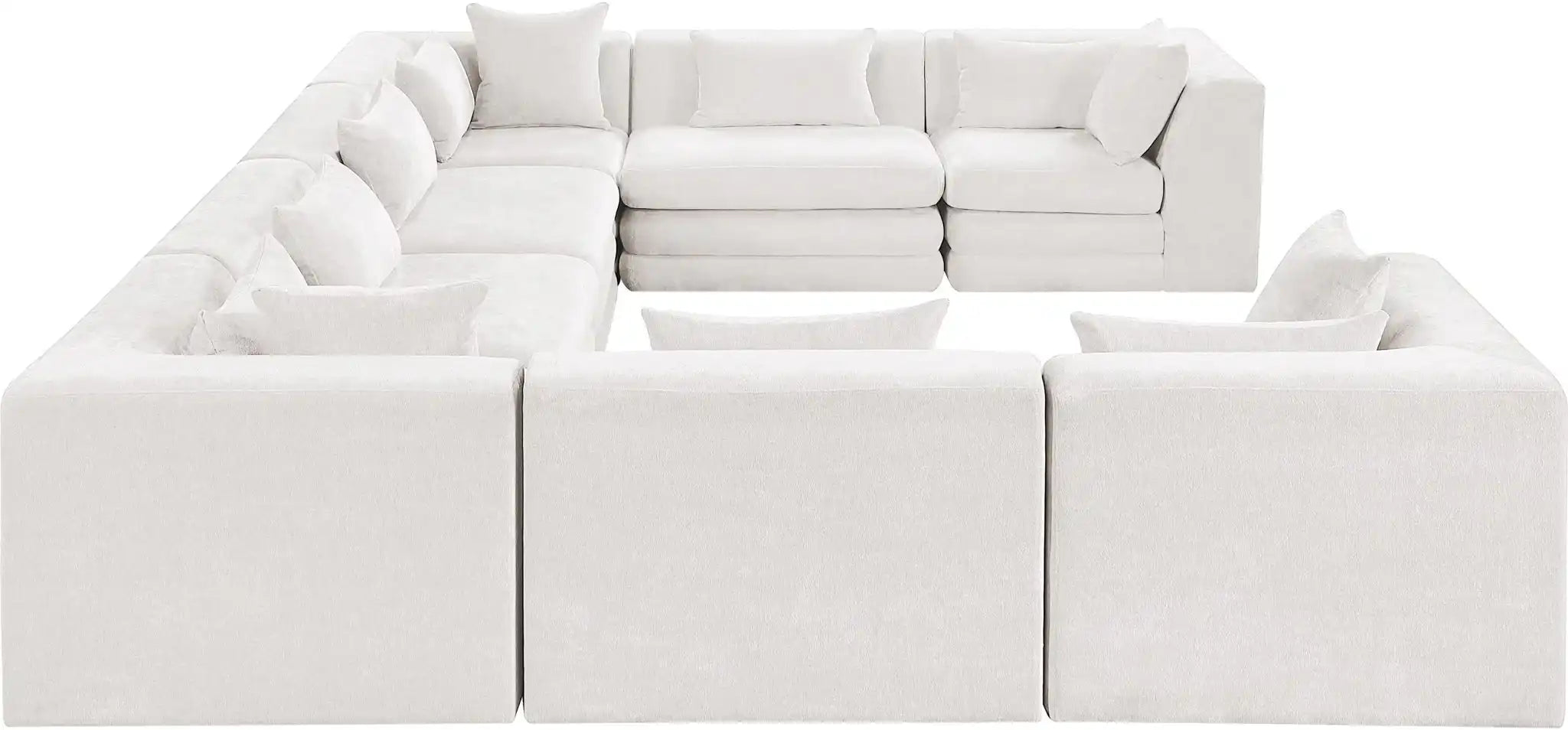 Stellar - 8 Piece Chenille Fabric Upholstered Modular Sectional