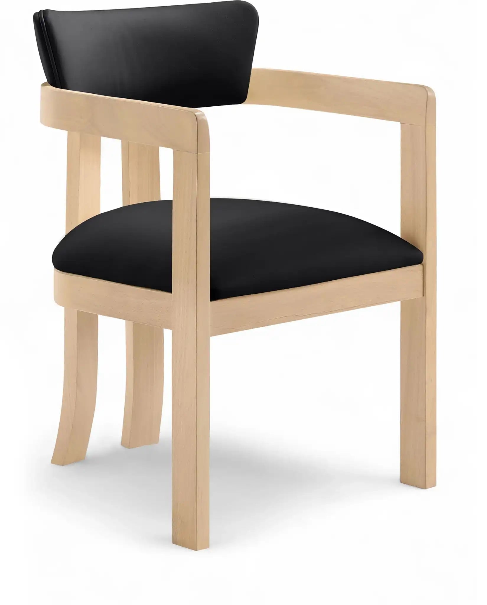 Lavrin - Vegan Leather Dining Arm Chair (Set of 2) - Natural Base - Best Buy Furniture