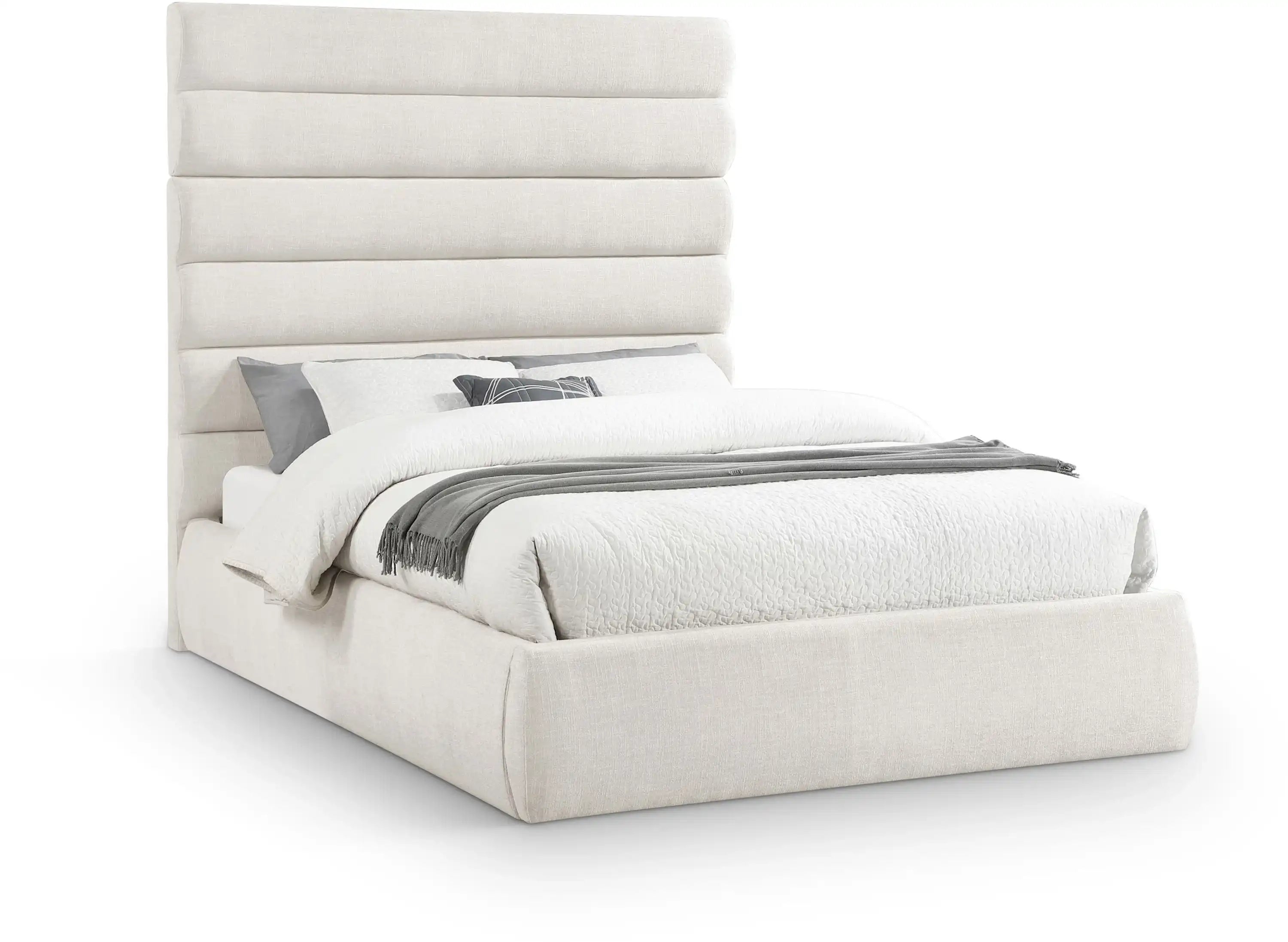 Adam - Linen Fabric Bed With 70.5" Headboard - Best Buy Furniture