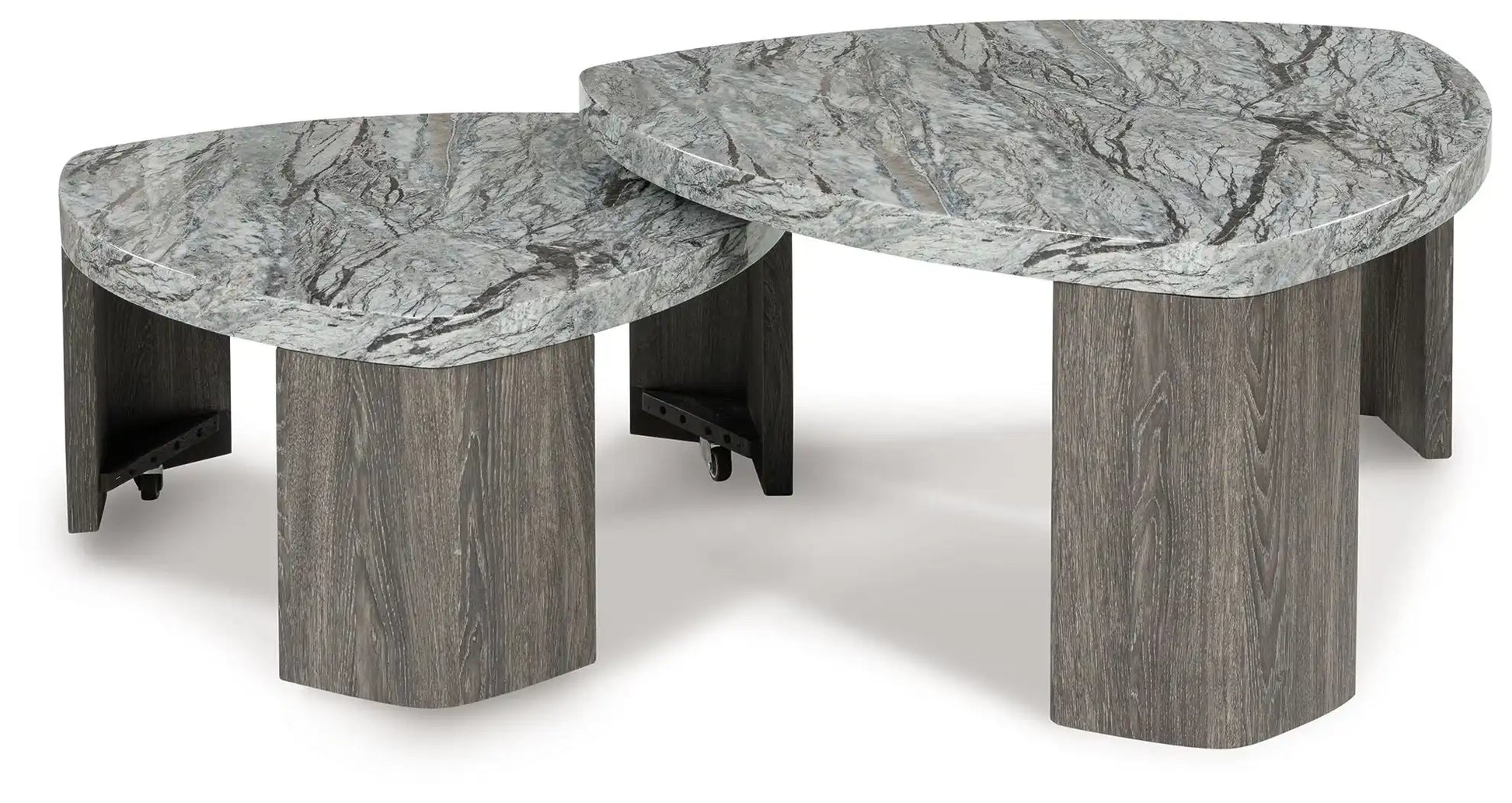Surmour - Stacked Cocktail Table - Gray / Brown - Best Buy Furniture