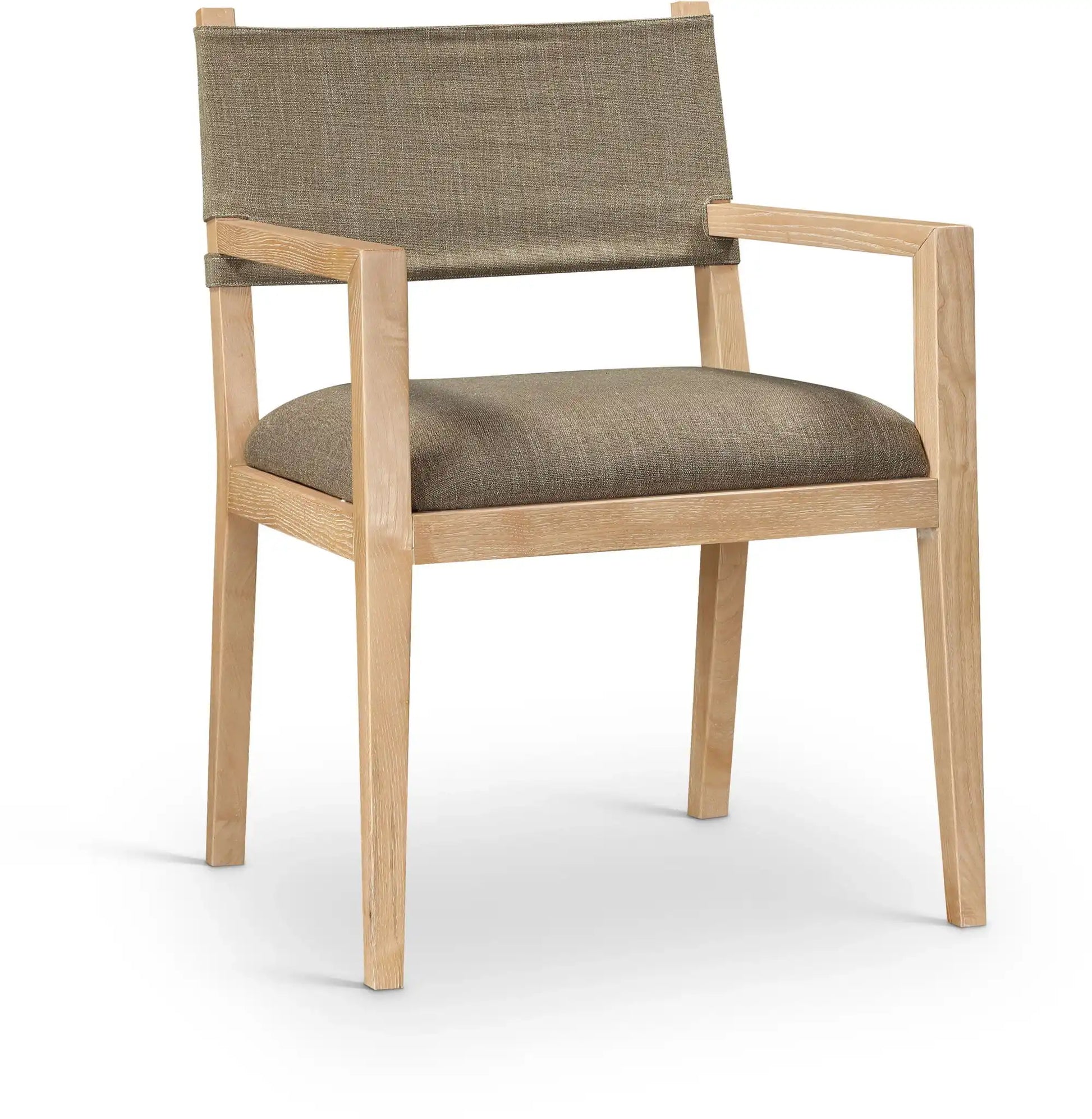 Avon - Linen Textured Performance Fabric Upholstered Dining Arm Chair - Best Buy Furniture