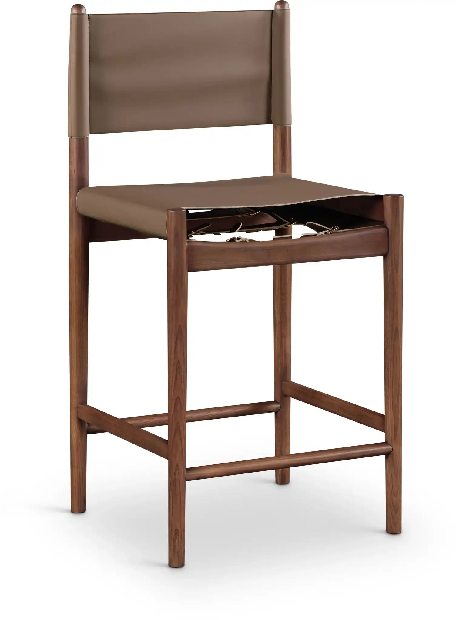 Rawlins - Counter Stool - Walnut Frame - Best Buy Furniture