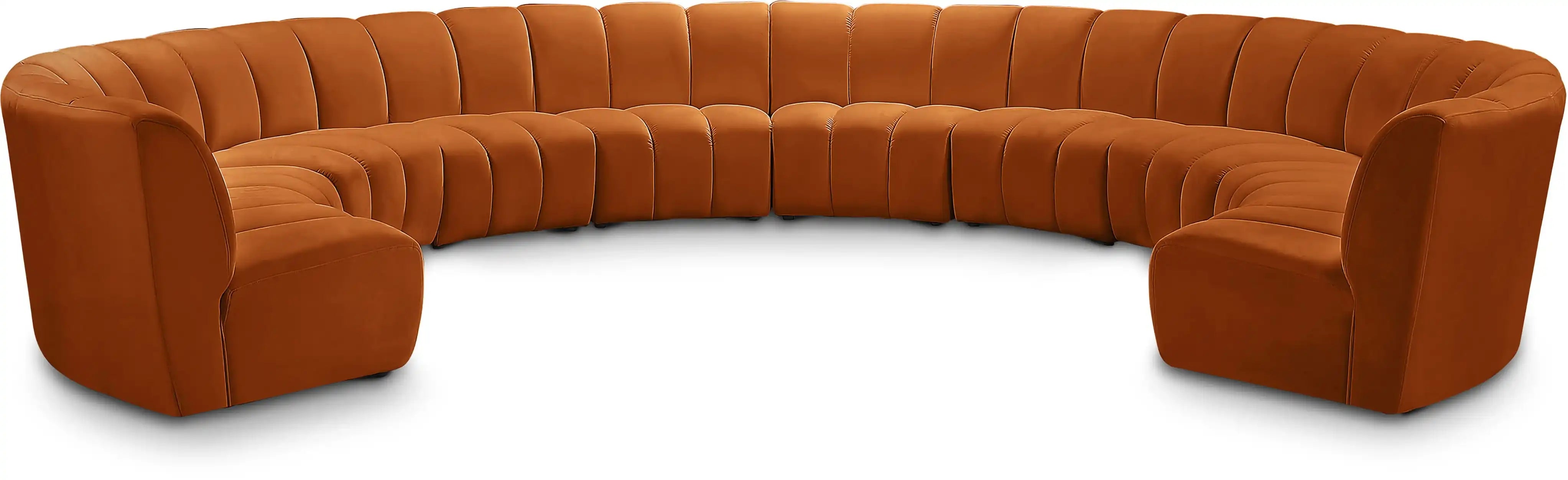 Infinity - 10 Piece Velvet Modular Sectional - Best Buy Furniture