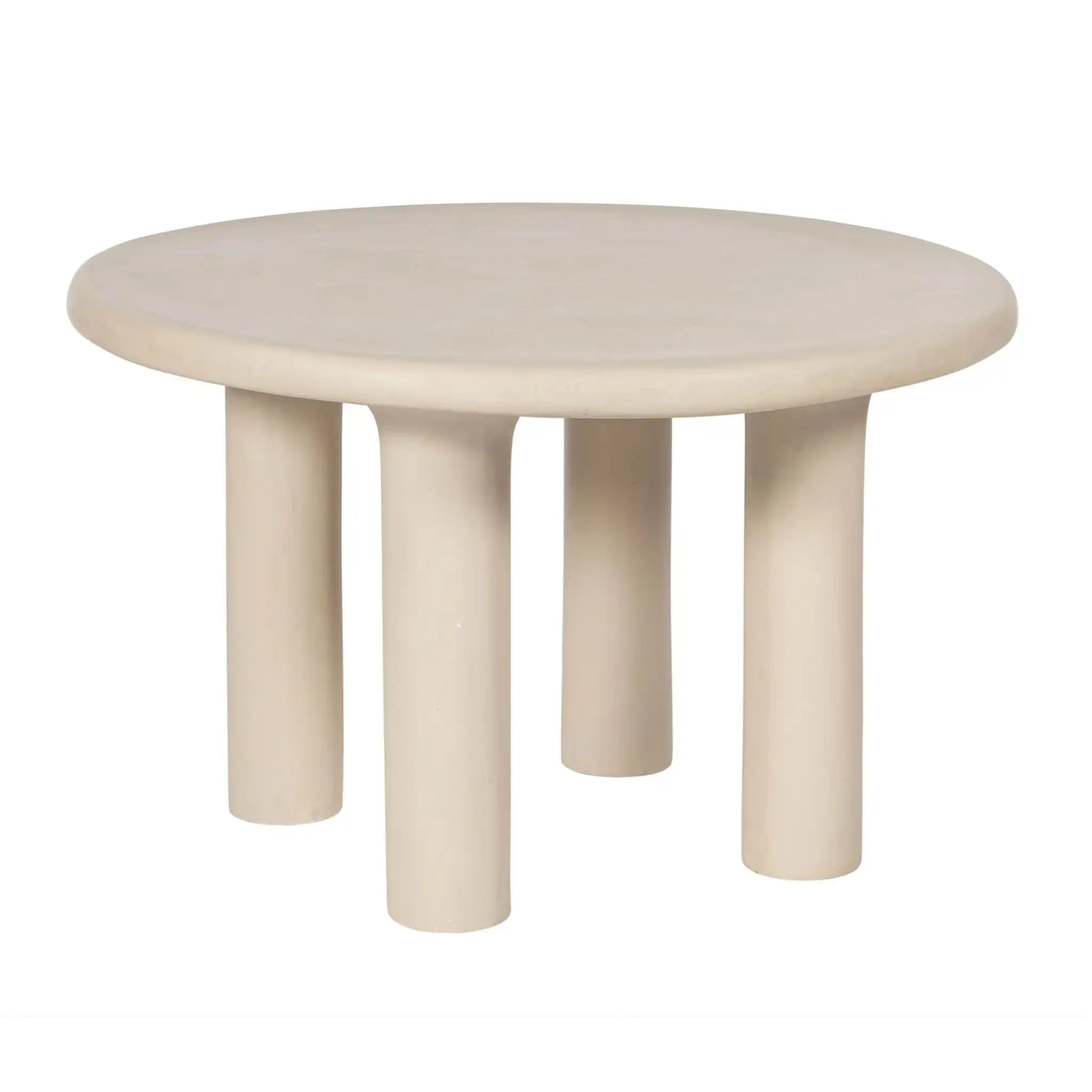 Barbara - 47" Indoor / Outdoor Round Dining Table - Cream - Best Buy Furniture
