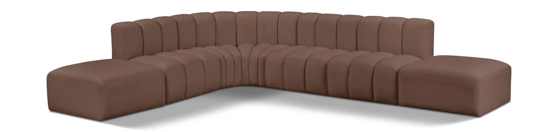 Arc - Faux Leather 7 Piece Corner Modular Sofa - Best Buy Furniture