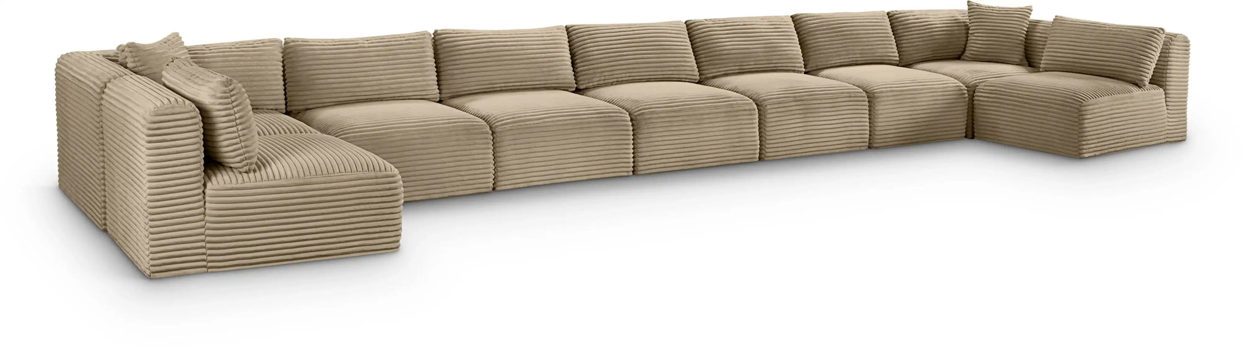 Shaggy - Fabric 9 Piece Modular Sectional - Best Buy Furniture