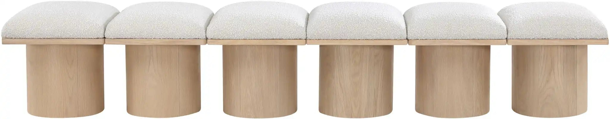Pavilion - 6 Piece Modular Bench With Natural Base