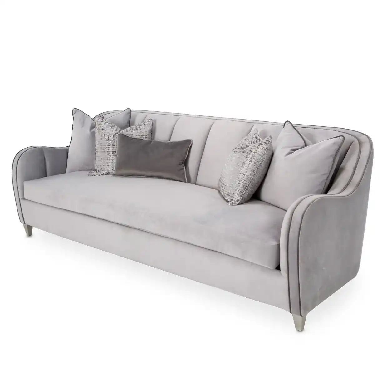 Roxbury Park - Velvet Sofa - Steel/Slate - Best Buy Furniture