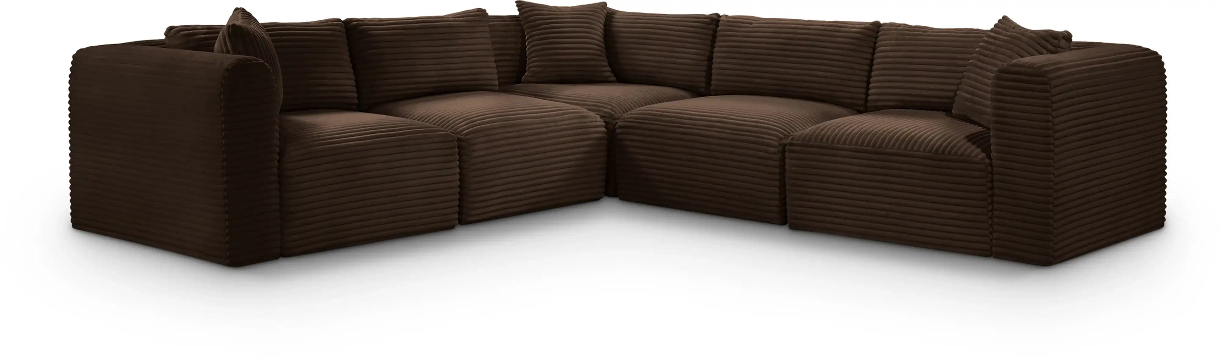 Shaggy - 5 Piece Modular Corner Sectional - Best Buy Furniture