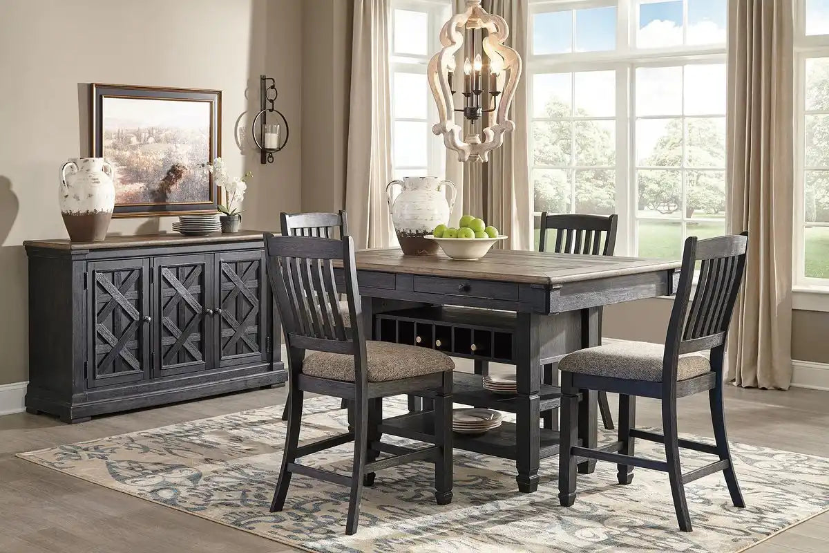 Tyler Creek - Counter Height Table Set - Best Buy Furniture