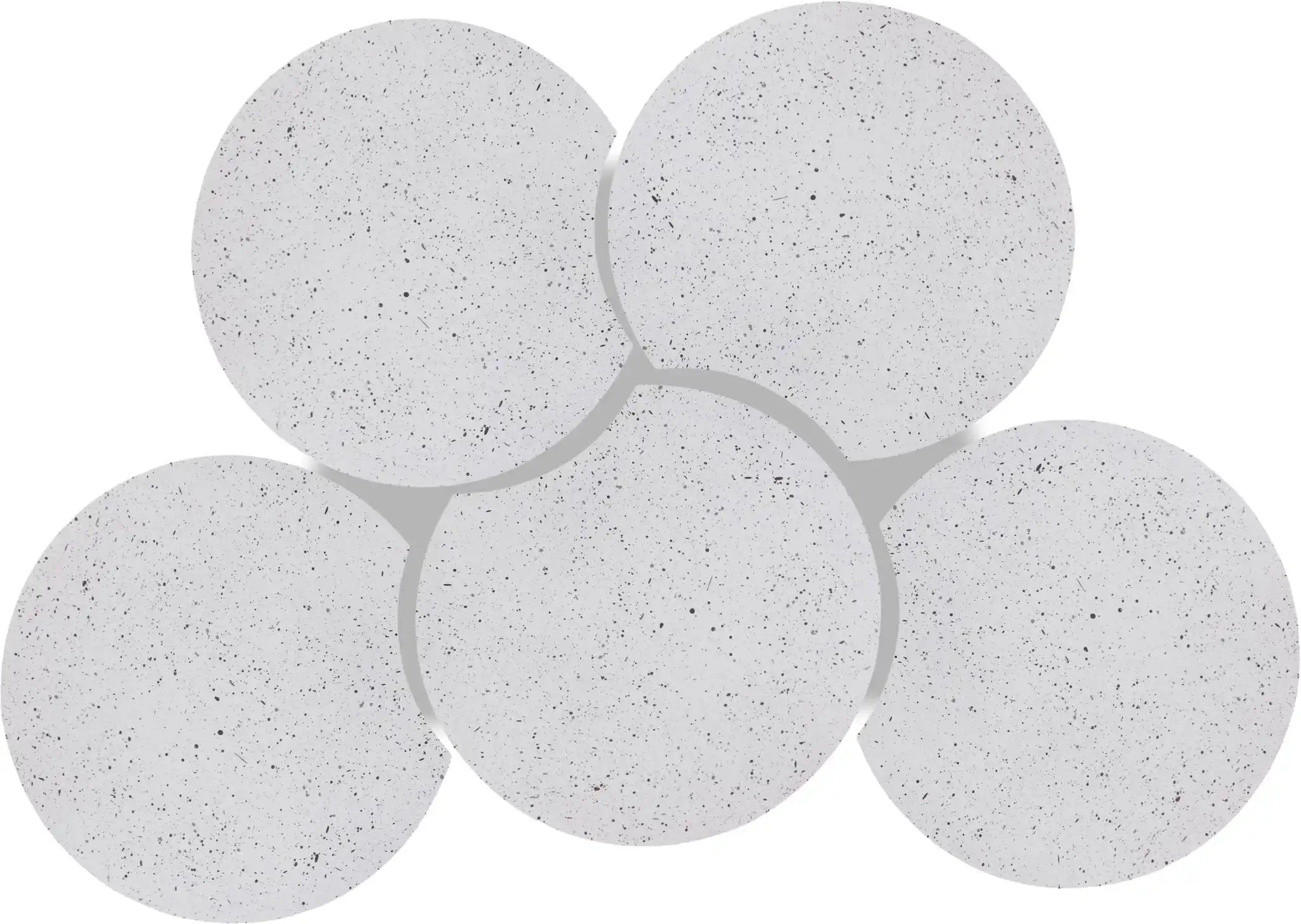 Dimple - 20" 5 Piece Modular Coffee Table - Terazzo Finish