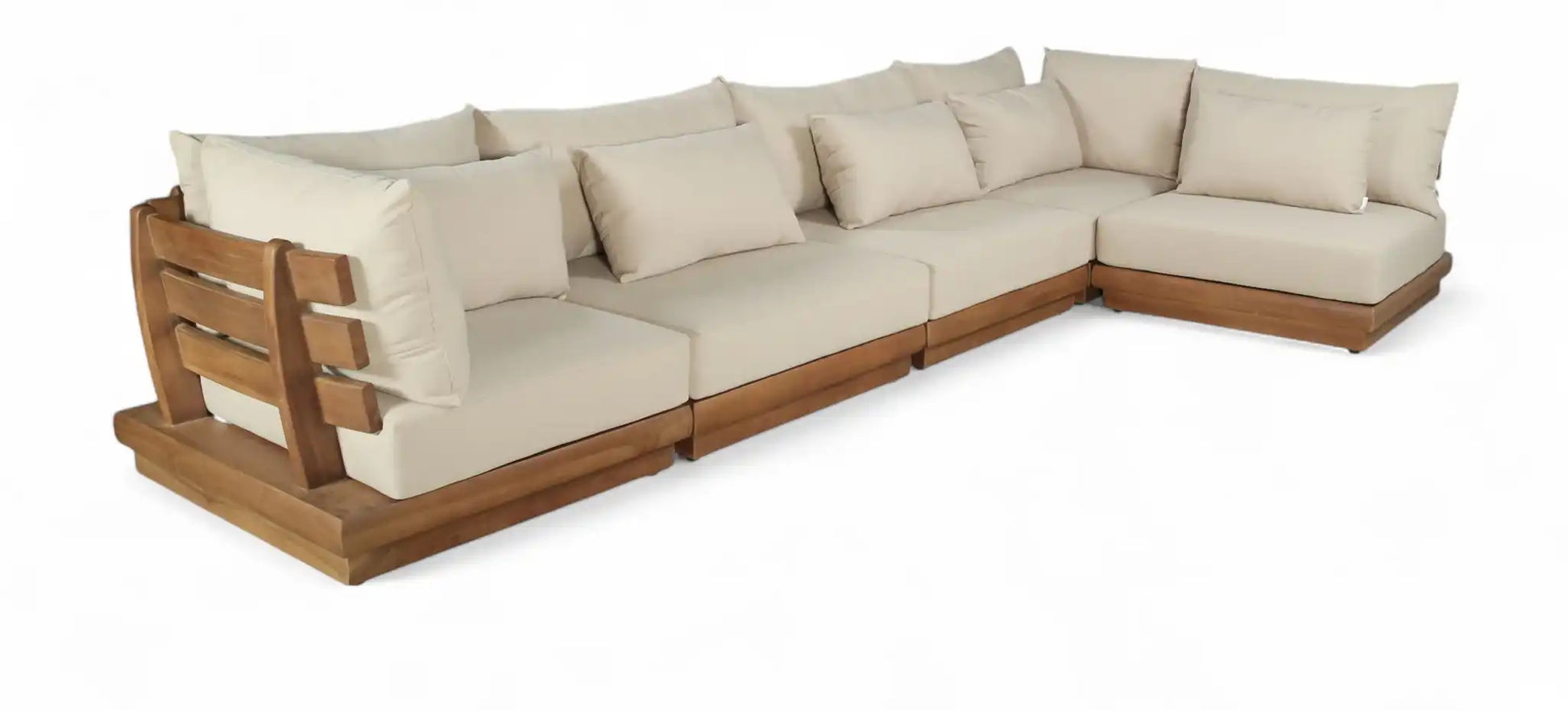 Mirella - 5 Piece Water Resistant Fabric Upholstered Outdoor Patio Modular Sectional - Best Buy Furniture