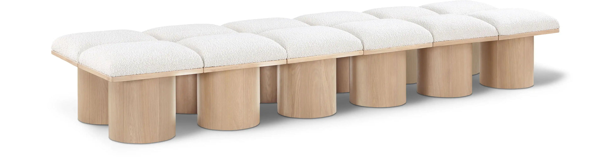 Pavilion - 12 Piece Modular Bench With Natural Base - Best Buy Furniture