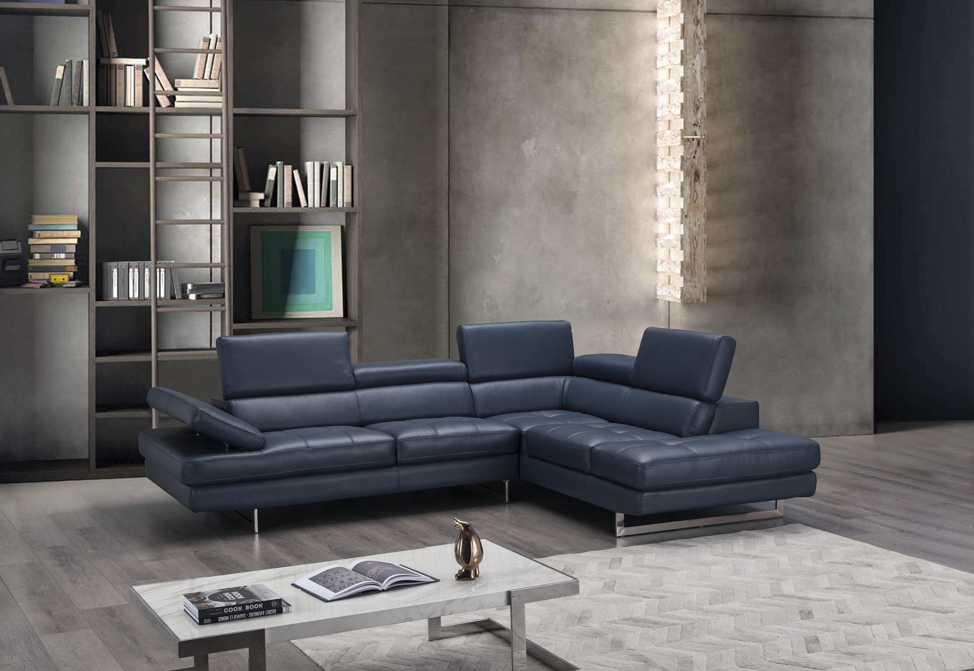 Avelino Modern Italian Leather Sectional J&M- A761