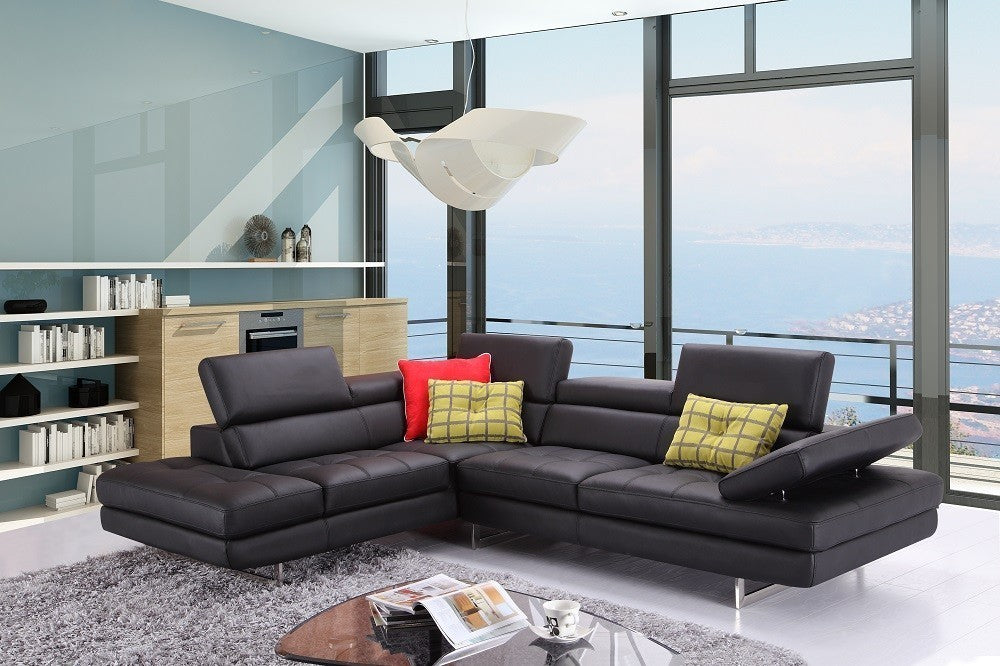 Avelino Modern Italian Leather Sectional J&M- A761