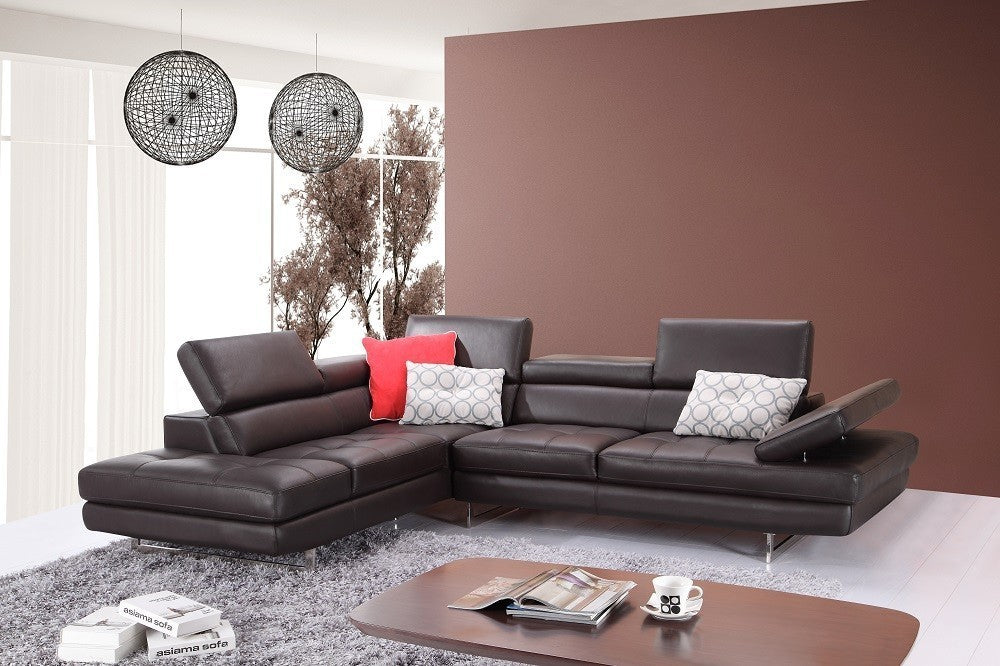 Avelino Modern Italian Leather Sectional J&M- A761