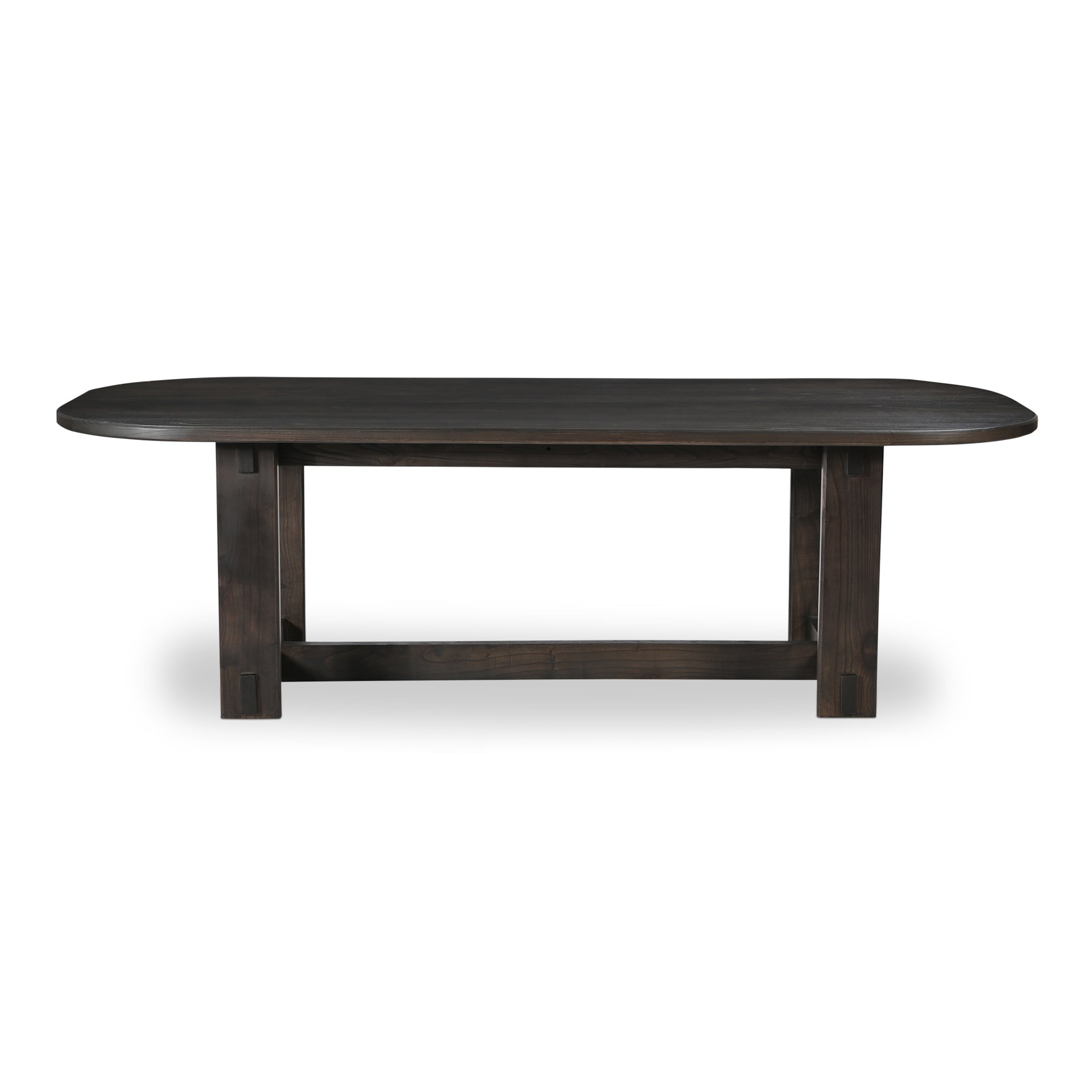 Glenn Oval Dining Table Dark Brown - Moes Home