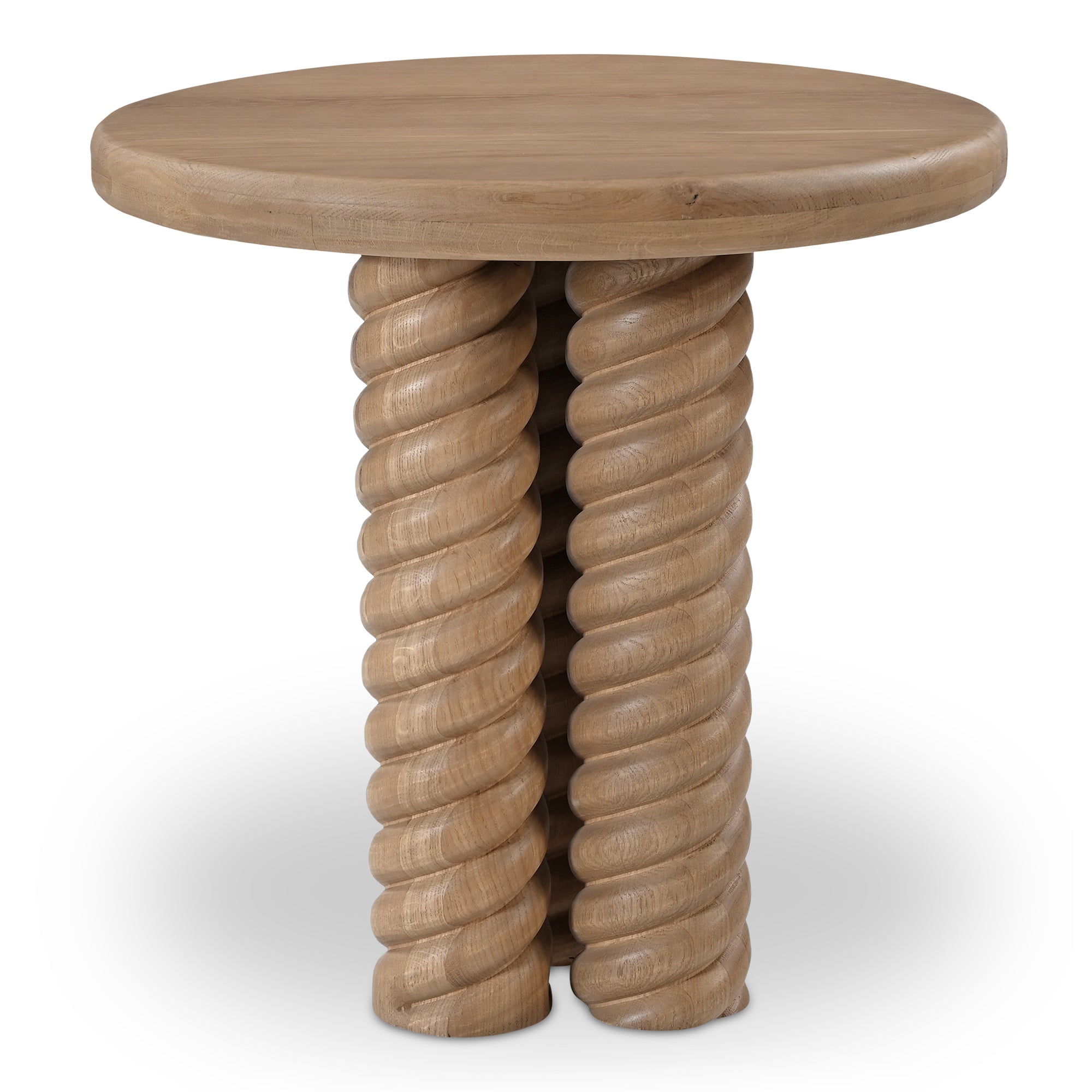 Treccia Side Table Oak - Moes Home