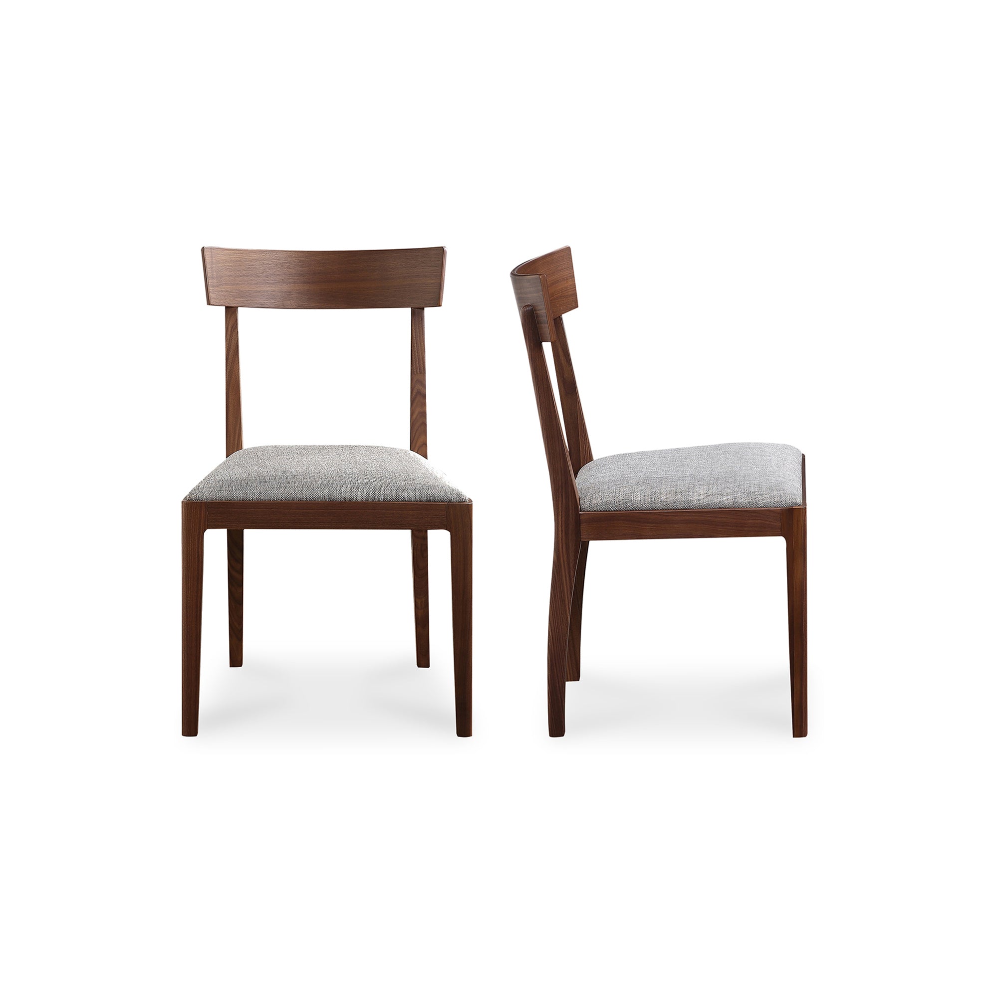 Leone Dining Chair Walnut Brown - Set Of Two - Moes Home