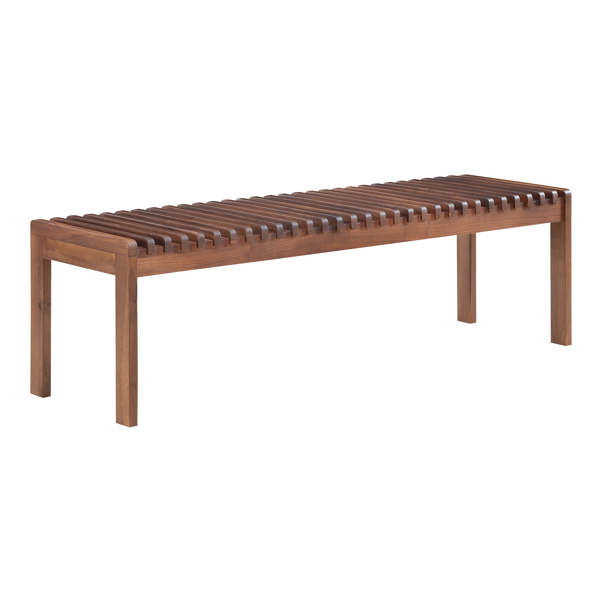 Rohe Bench Walnut Brown - Moes Home
