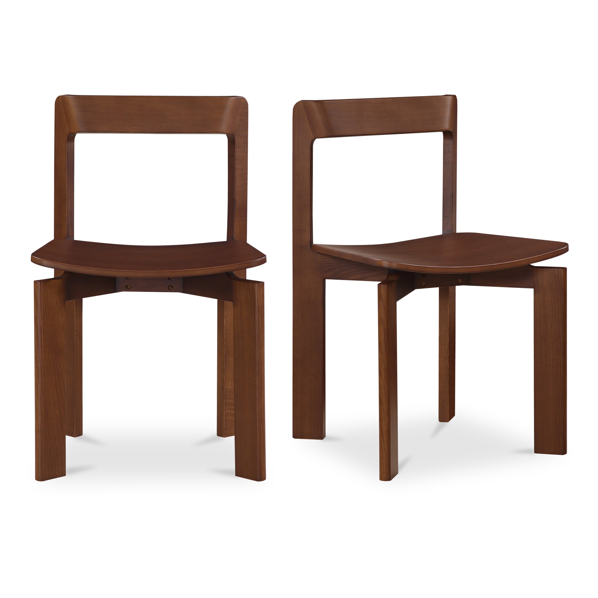 Daifuku Dining Chair Brown – Set Of Two - Moes Home