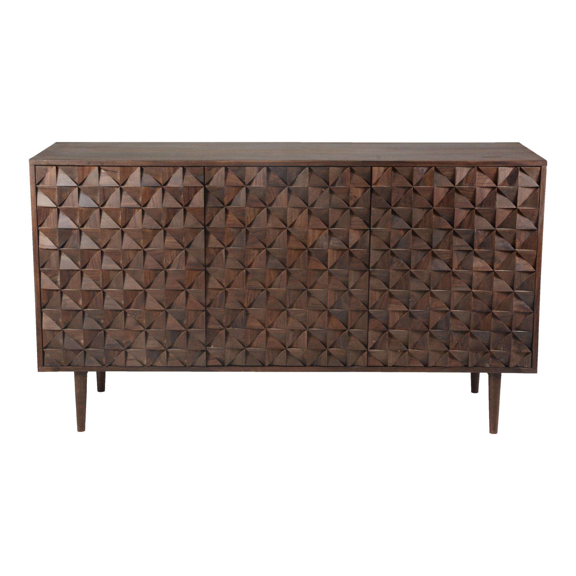 Pablo 3 Door Sideboard Dark Brown - Moes Home