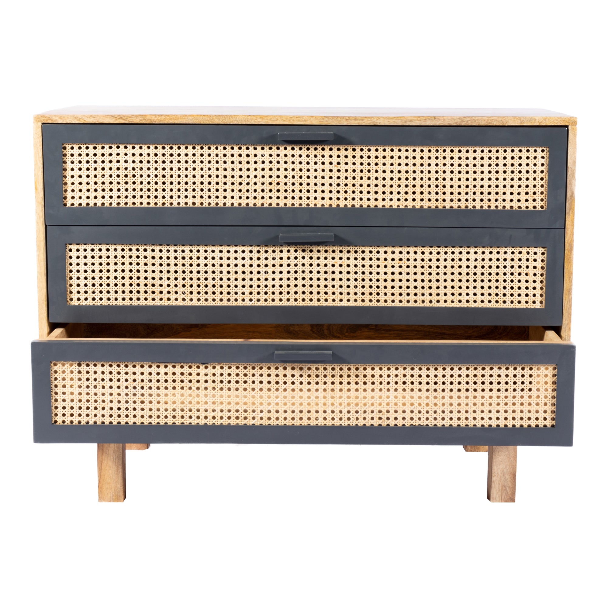 Ashton 3 Drawer Chest Natural - Moes Home