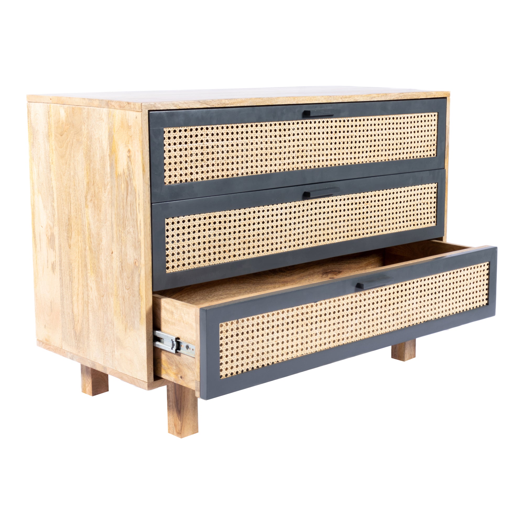 Ashton 3 Drawer Chest Natural - Moes Home