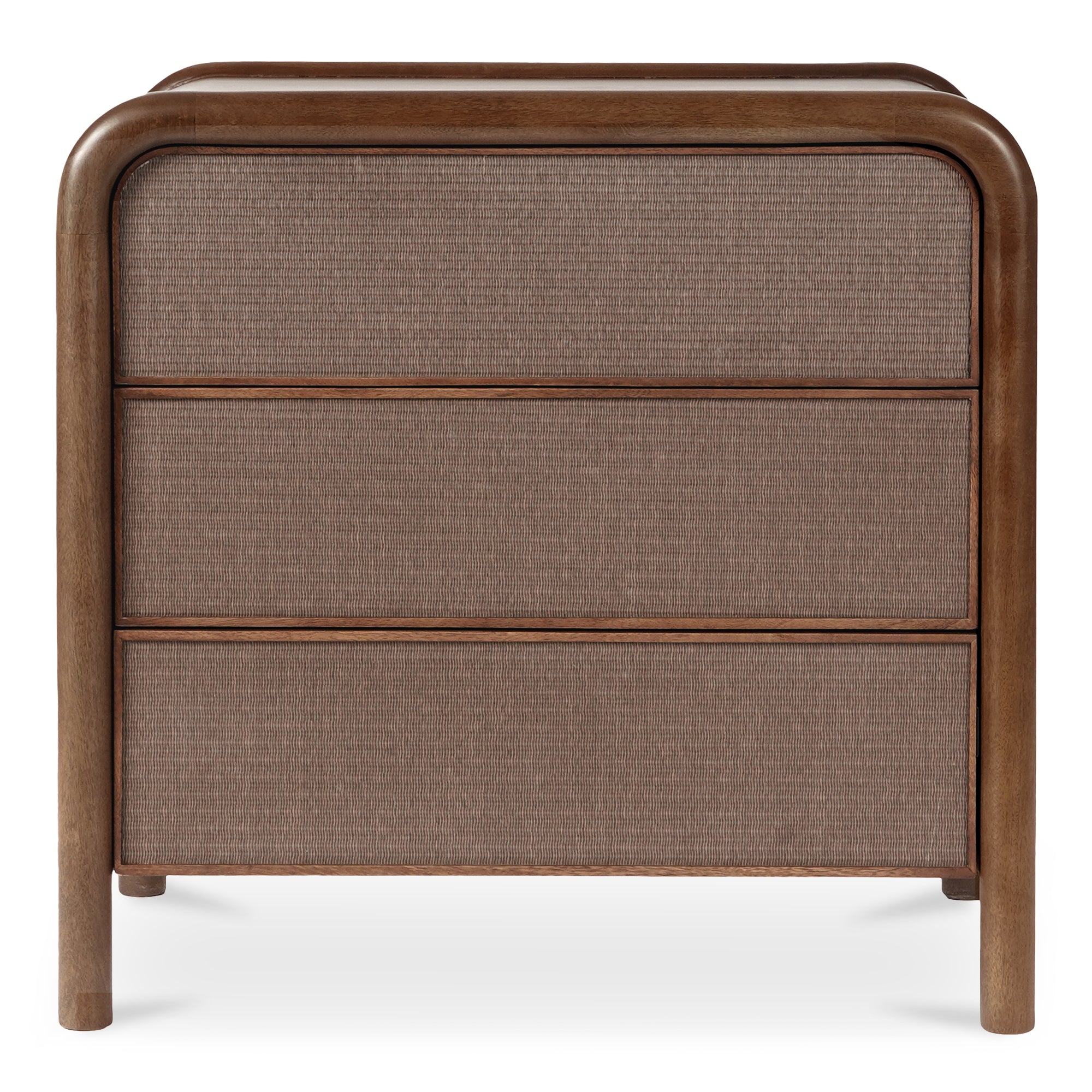 Rye 3 Drawer Nightstand Warm Brown - Moes Home