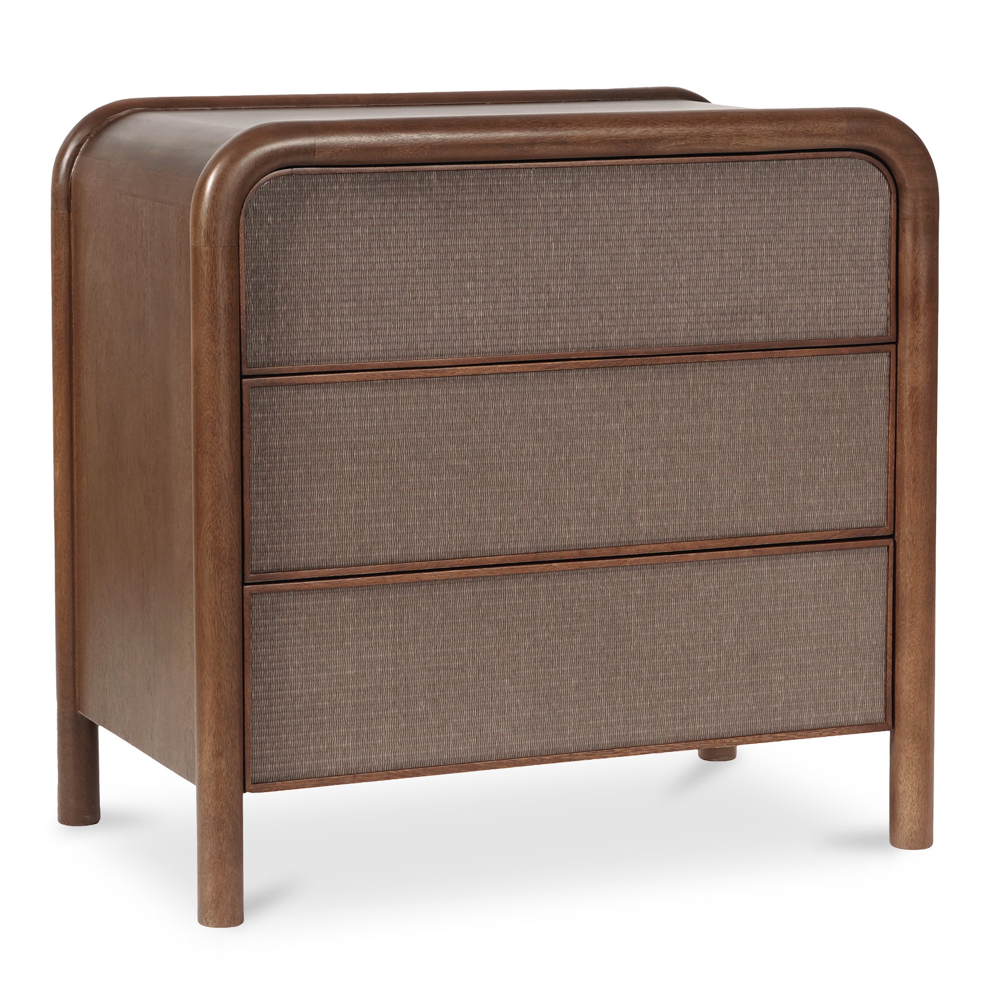 Rye 3 Drawer Nightstand Warm Brown - Moes Home