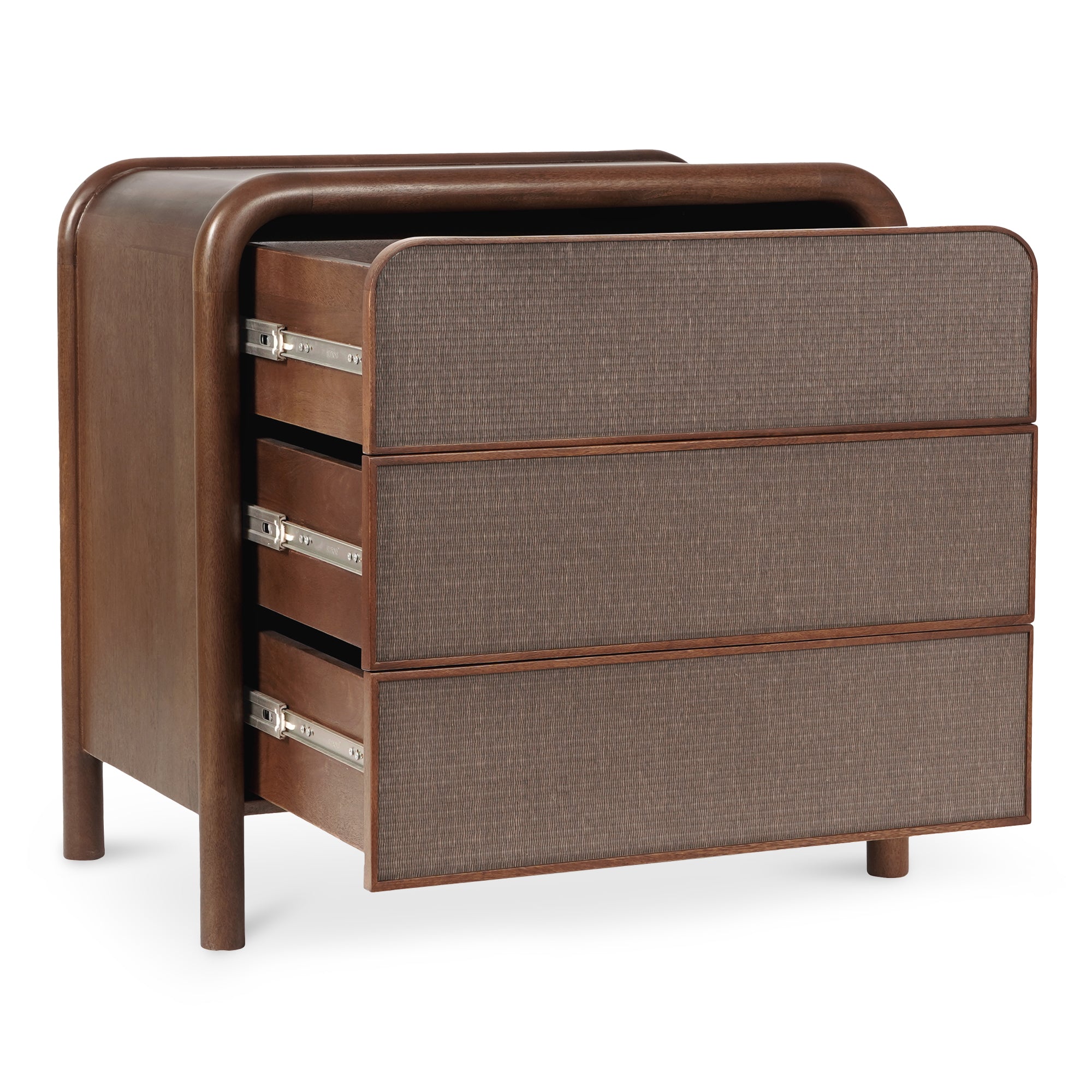 Rye 3 Drawer Nightstand Warm Brown - Moes Home