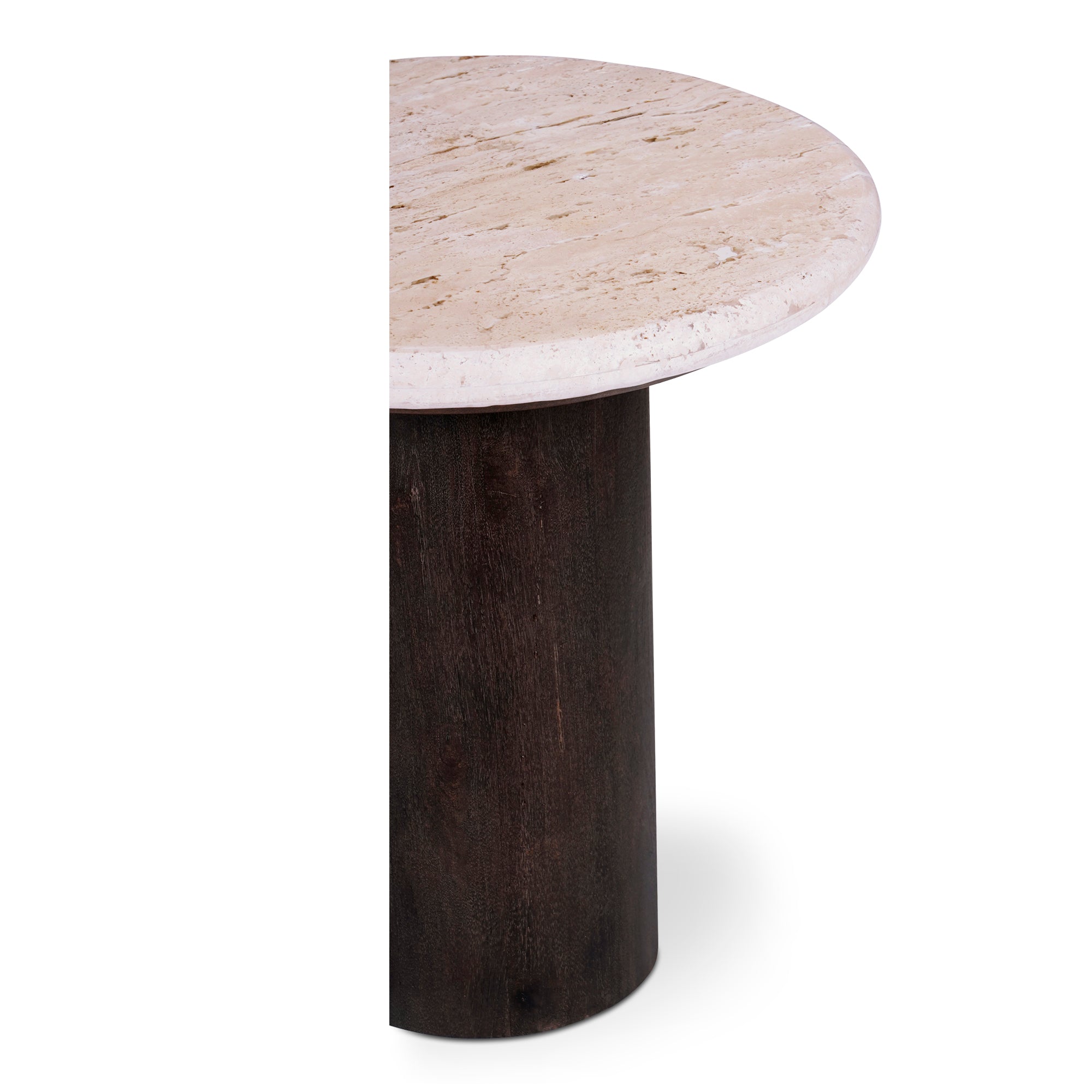 Landon Accent Table Beige Travertine - Moes Home