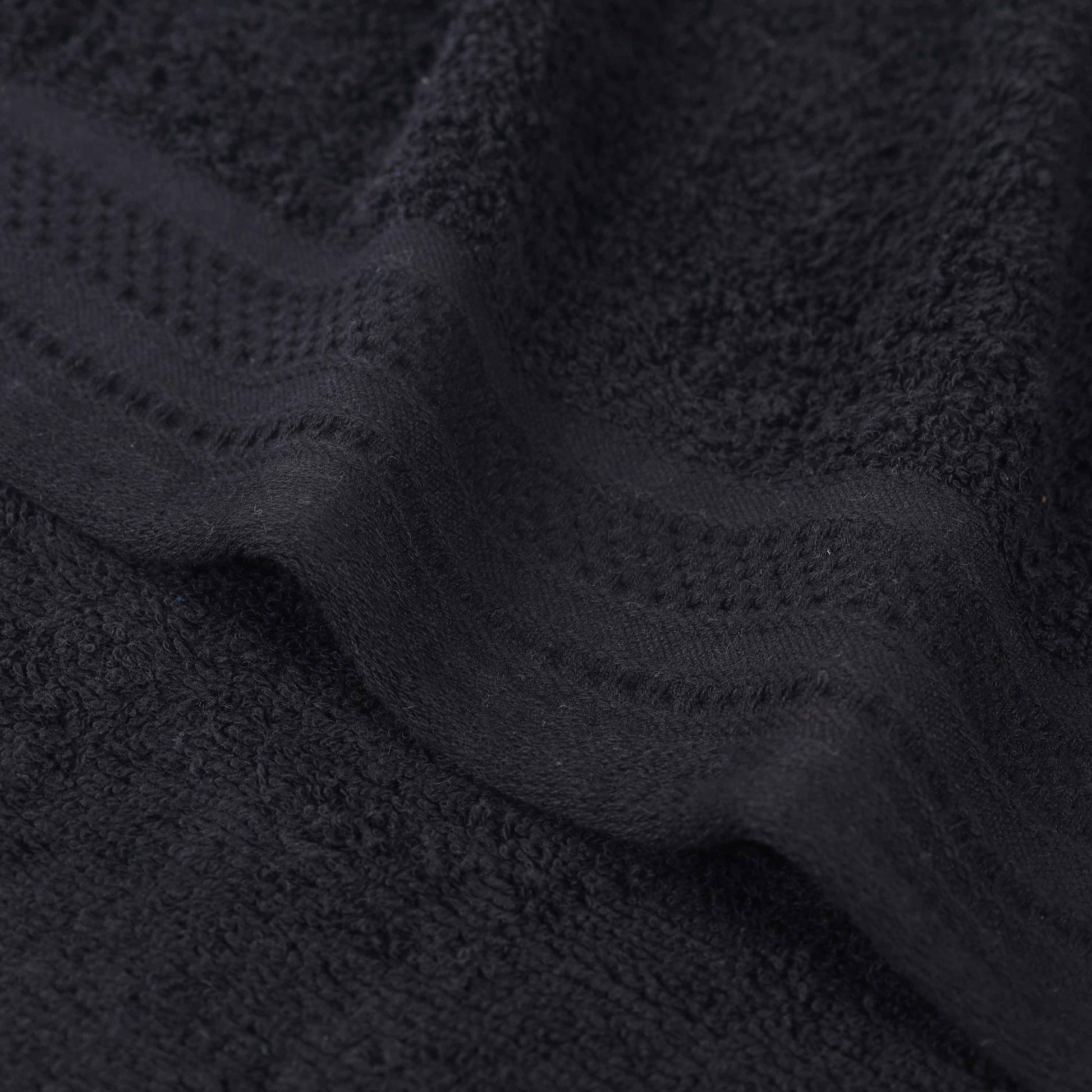 Honeycomb Textured Waffle Border Cotton Bath Towels, Set of 4 - Bath Towel by Superior Brand