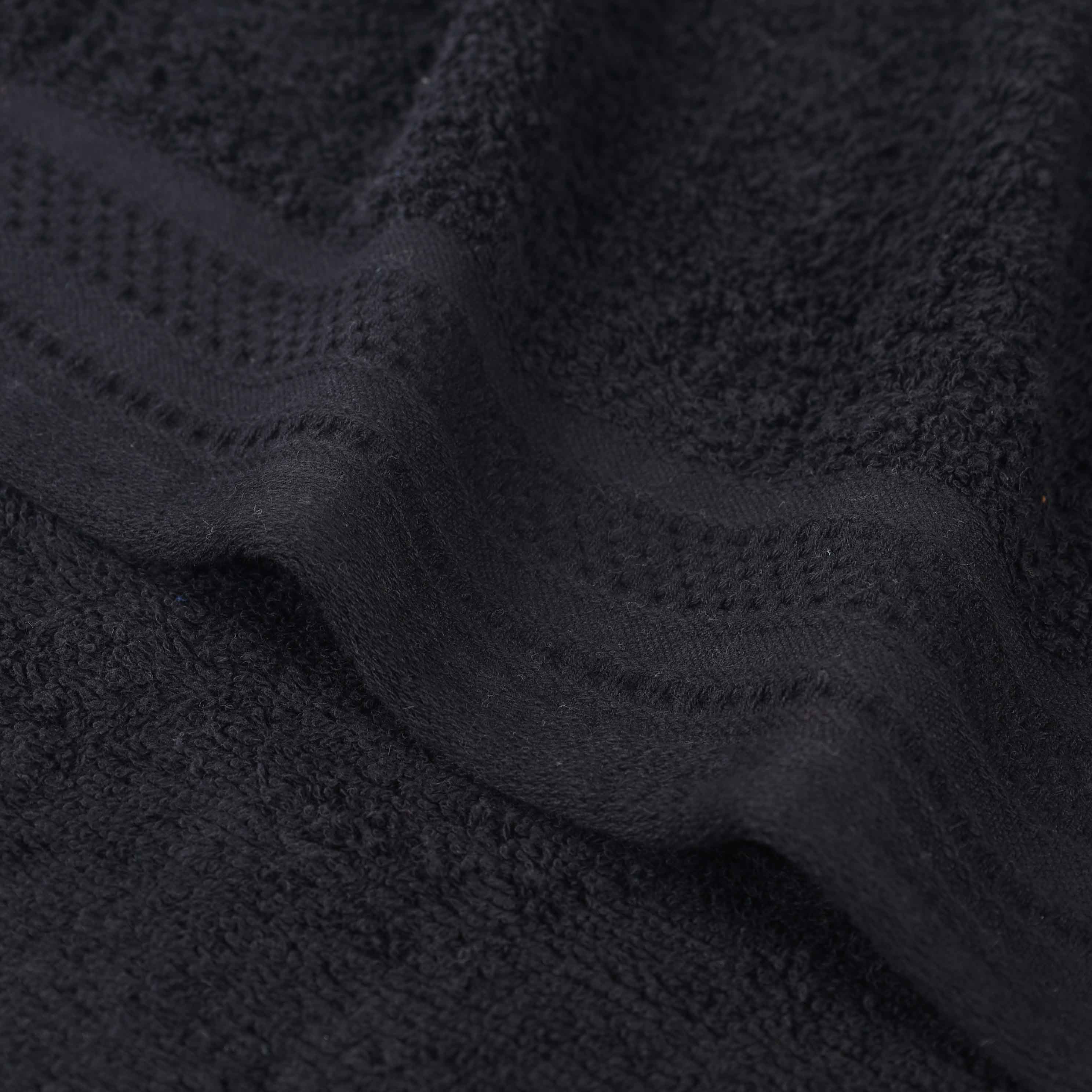 Honeycomb Textured Waffle Border Cotton Bath Towels, Set of 4 - Bath Towel by Superior Brand