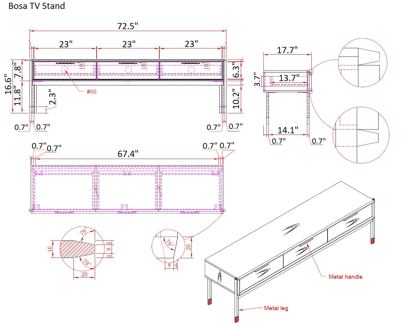 Bosa TV Stand J&M