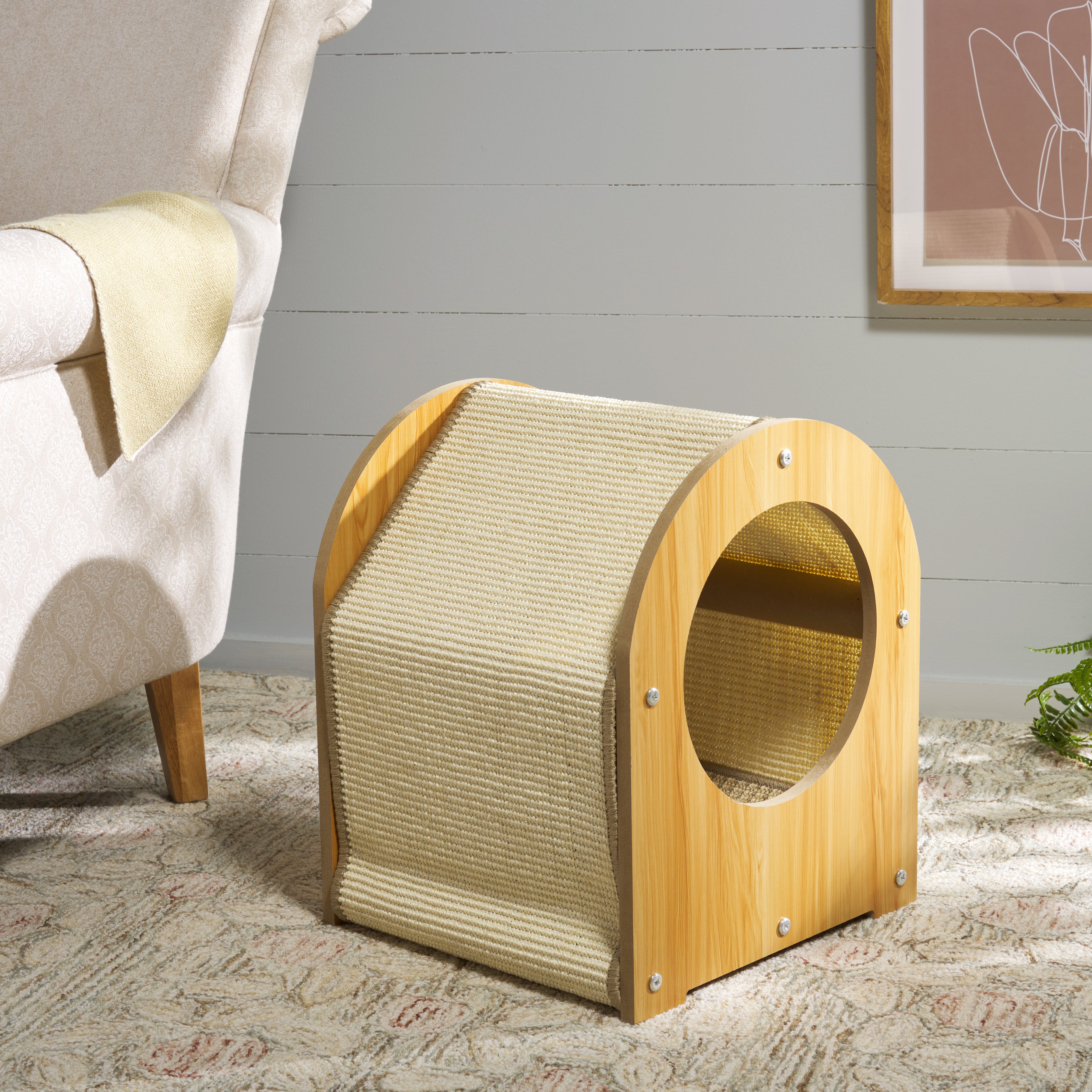 CAT SCRATCH HOUSE 531 SISAL NATURAL IVORY / W15" X L16" X H19''